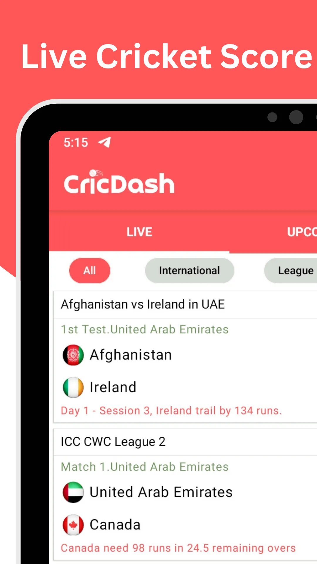 CricDash -Live Cricket Score | Indus Appstore | Screenshot