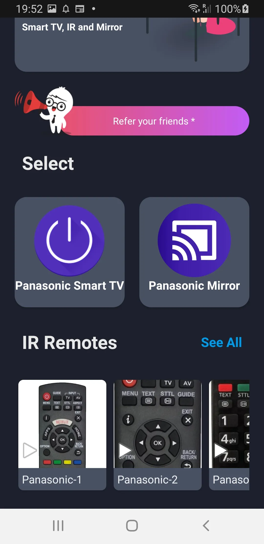 Panasonic Smart TV Remote | Indus Appstore | Screenshot