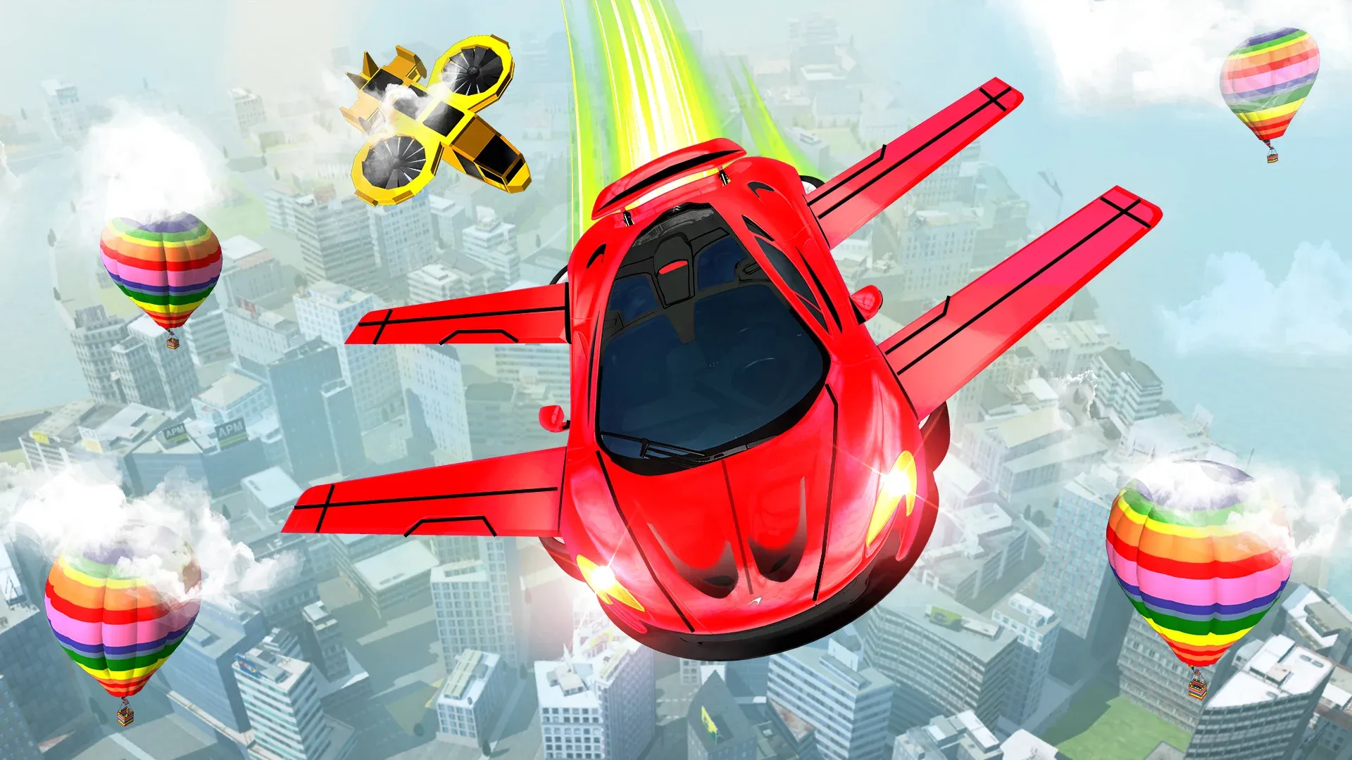 Flying Car Shooting - Car Game | Indus Appstore | Screenshot