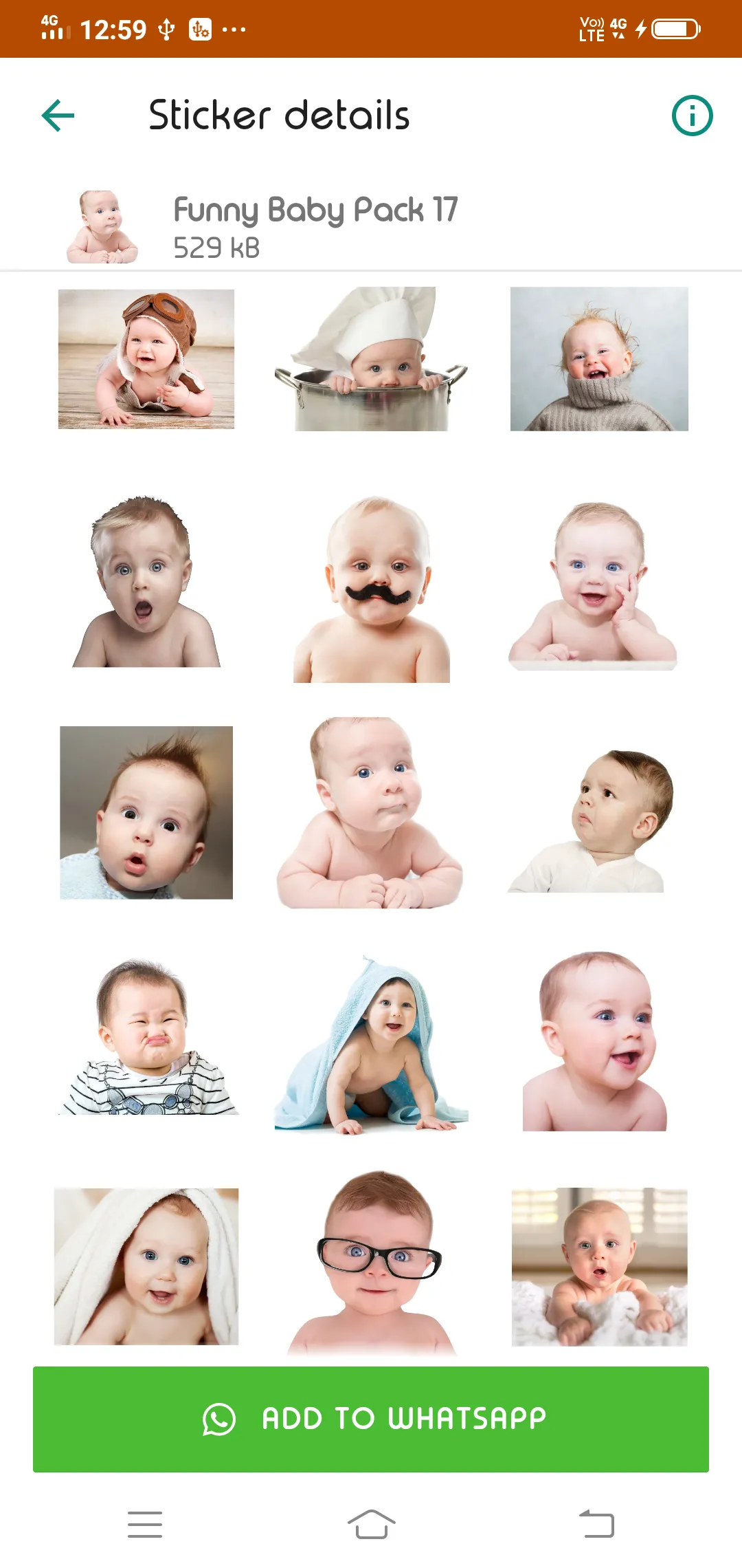 Cute Baby Stickers | Indus Appstore | Screenshot