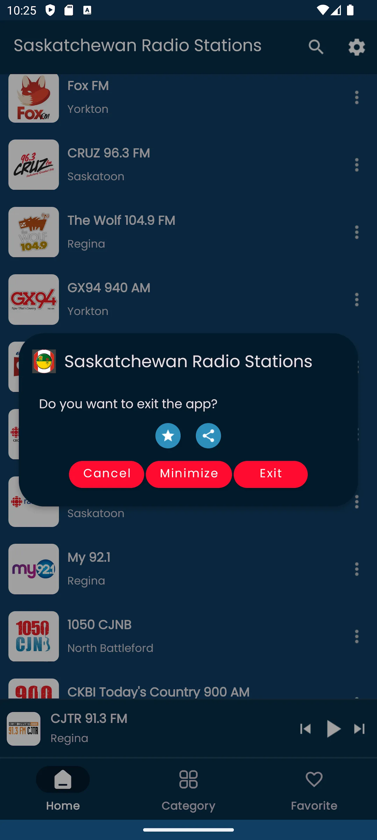 Radios from Saskatchewan | Indus Appstore | Screenshot