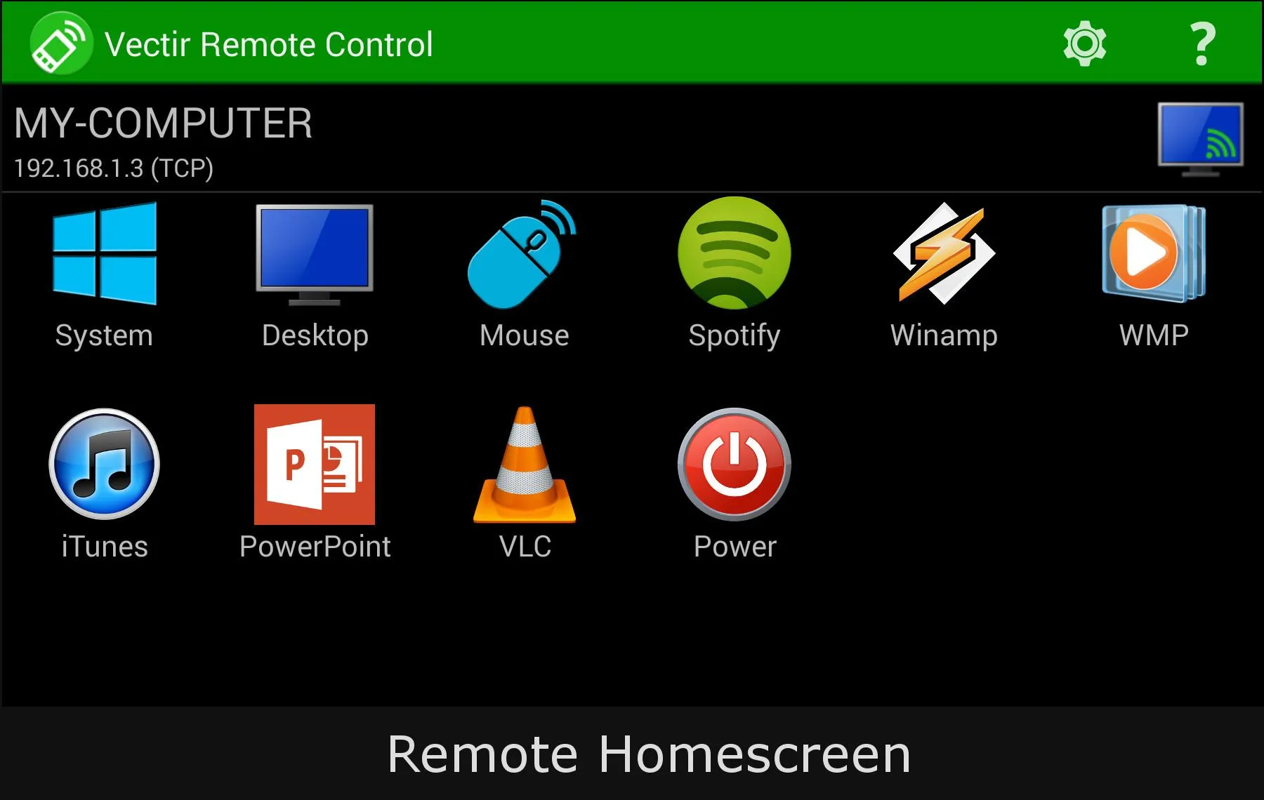 Vectir PC Remote Control | Indus Appstore | Screenshot