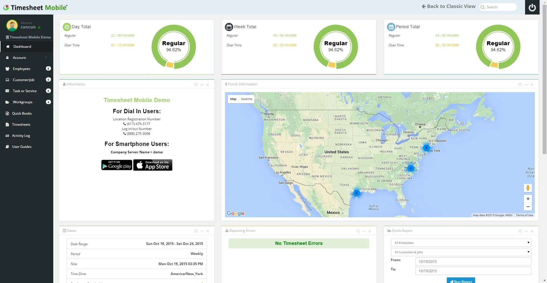 Employee Time Clock w/ GPS, Sc | Indus Appstore | Screenshot