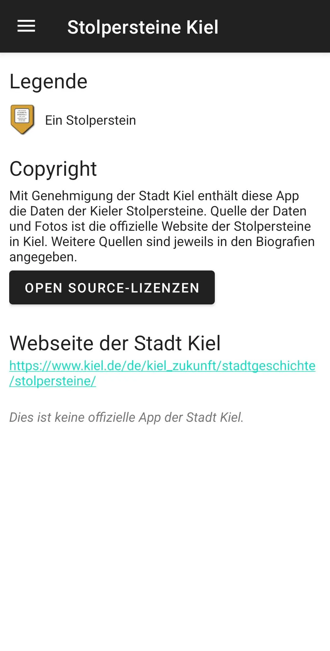 Stolpersteine Kiel | Indus Appstore | Screenshot