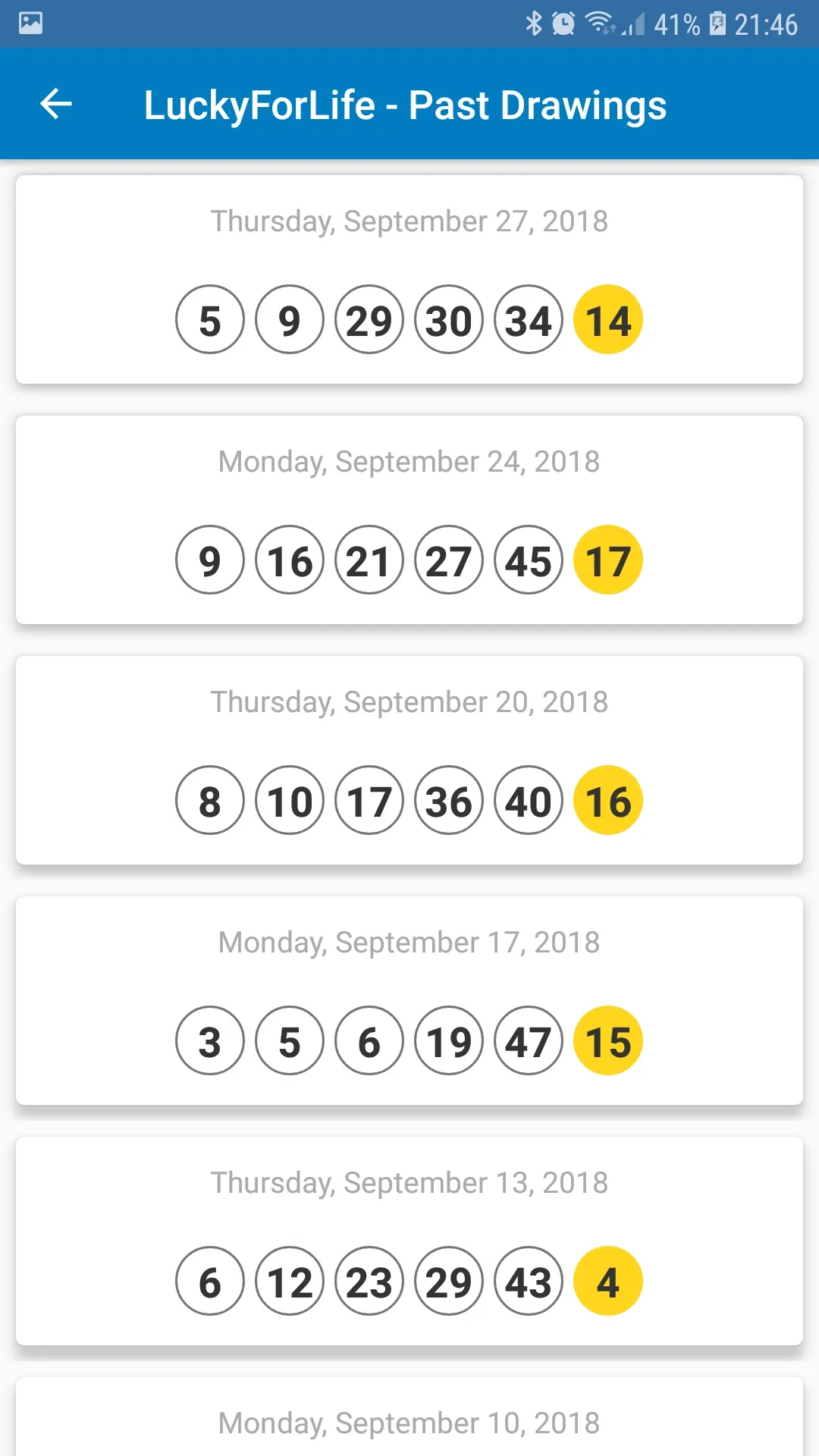 Michigan Lottery Results | Indus Appstore | Screenshot