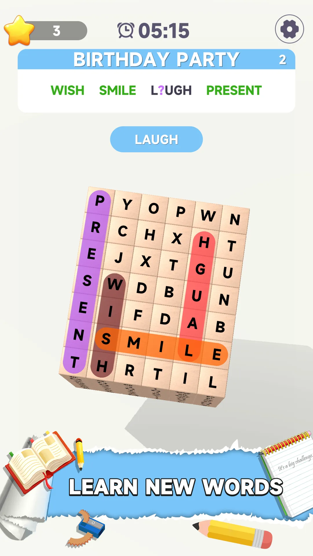 Word Search 3D Classic Puzzle | Indus Appstore | Screenshot