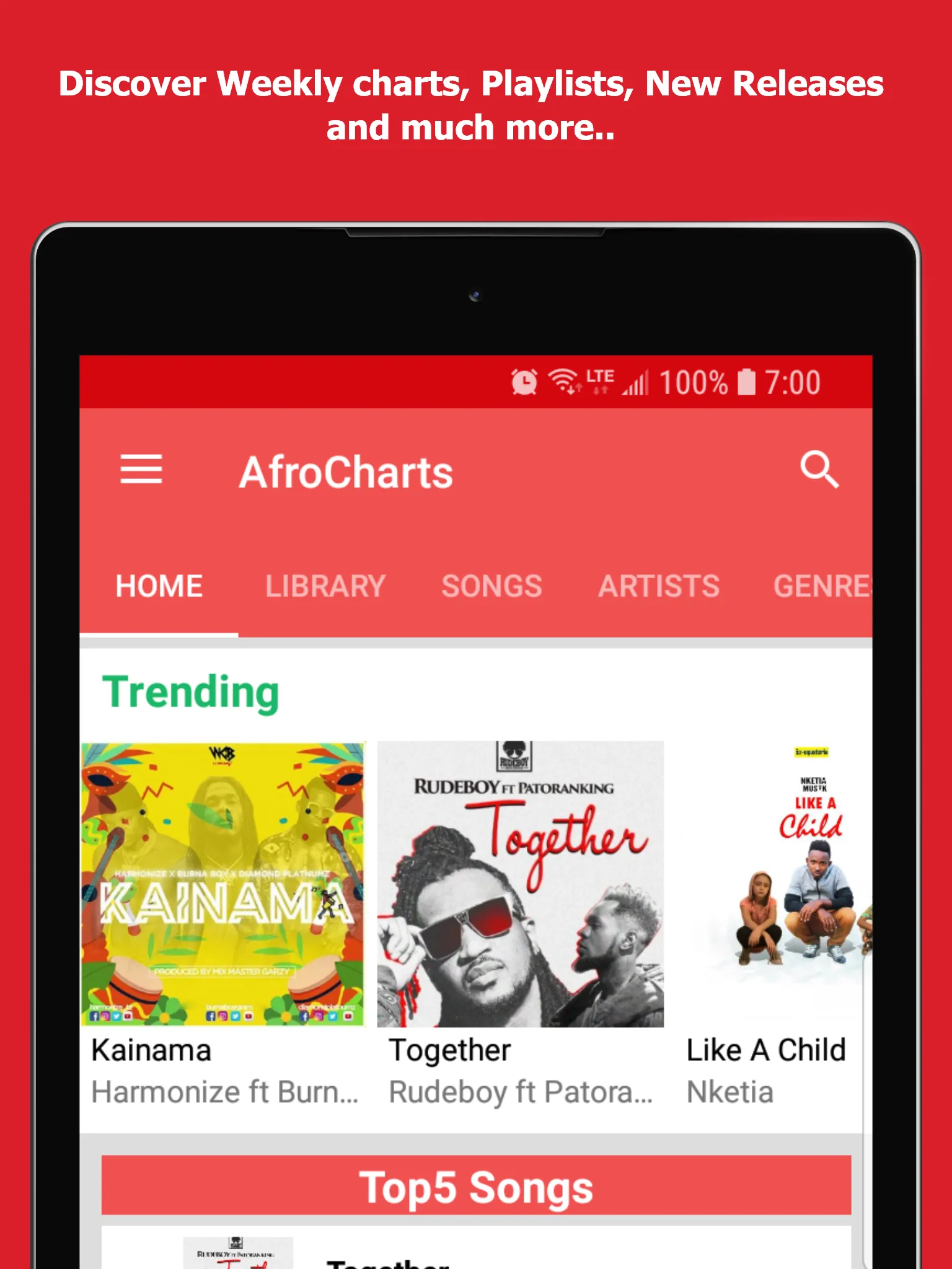 AfroCharts: 100% African Music | Indus Appstore | Screenshot