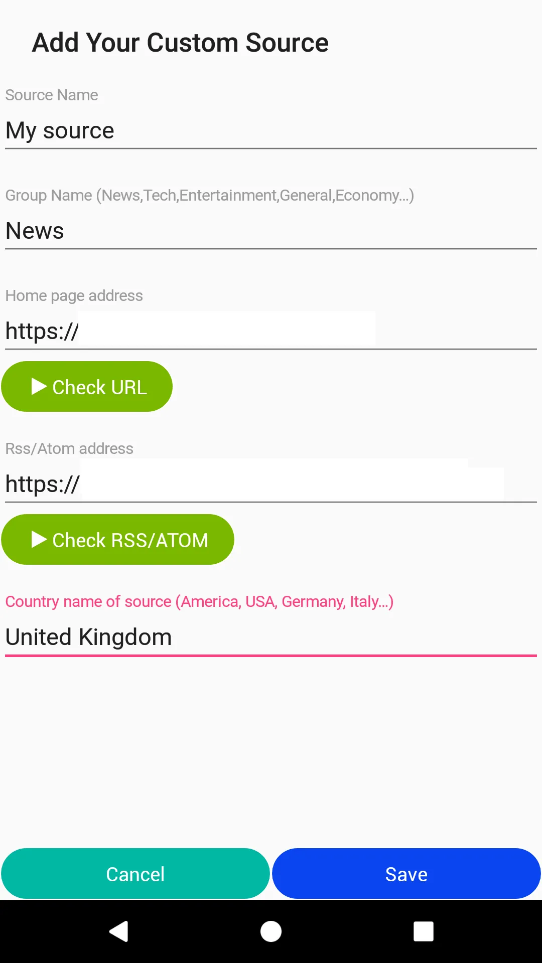 RSS and ATOM Feed Reader | Indus Appstore | Screenshot