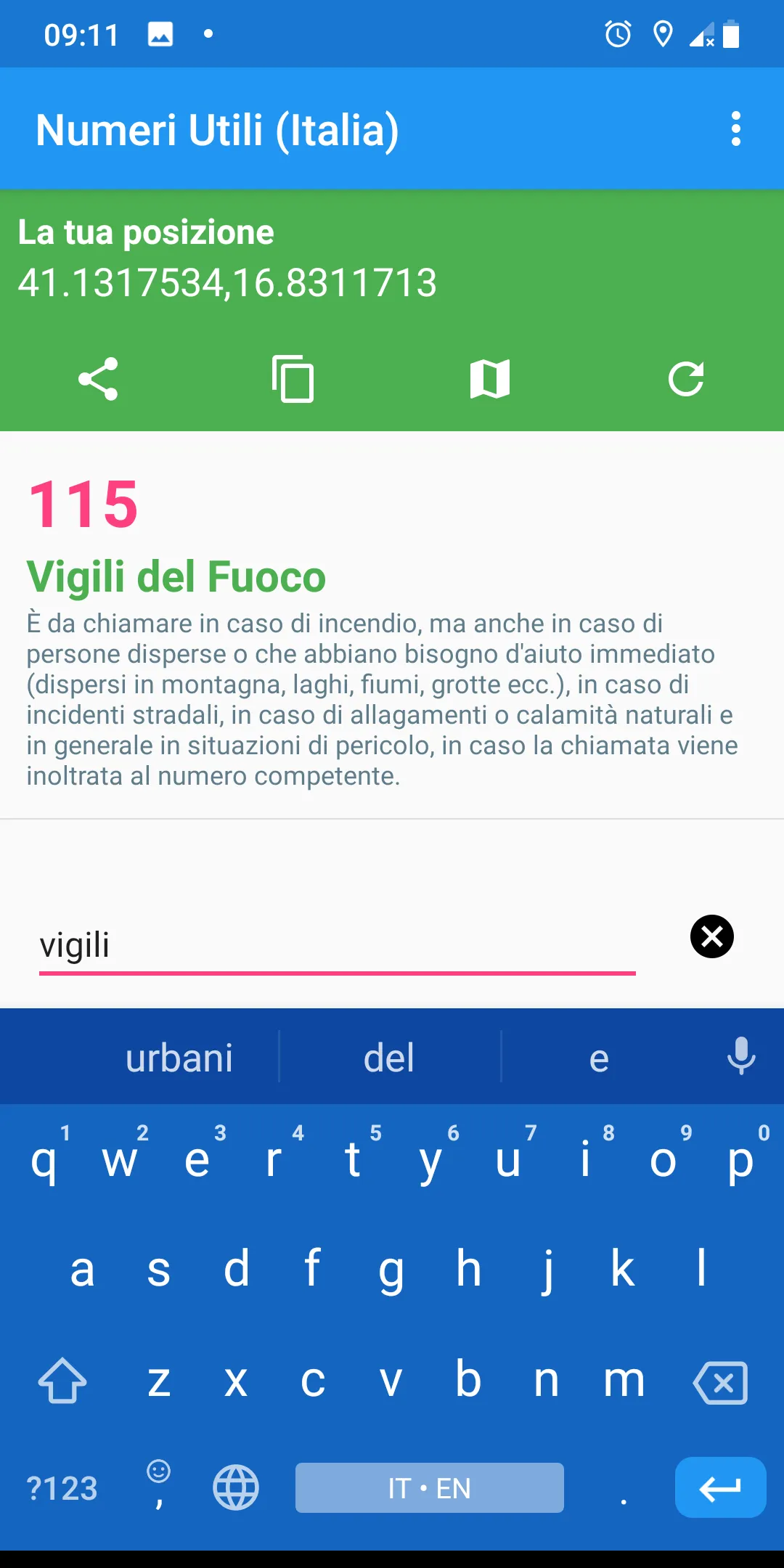 Numeri Utili (Italia) | Indus Appstore | Screenshot