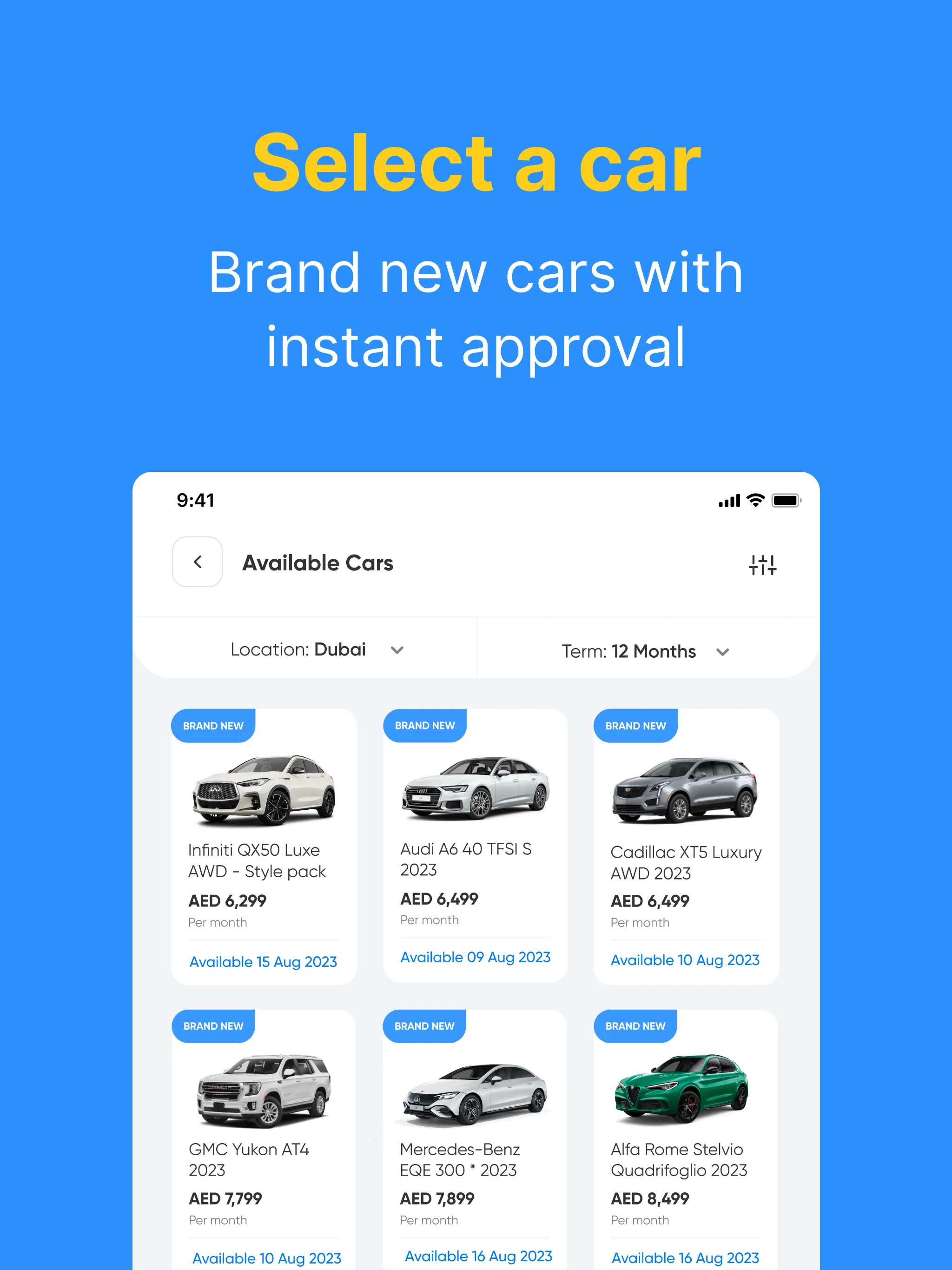 Carasti | Lease Cars Instantly | Indus Appstore | Screenshot