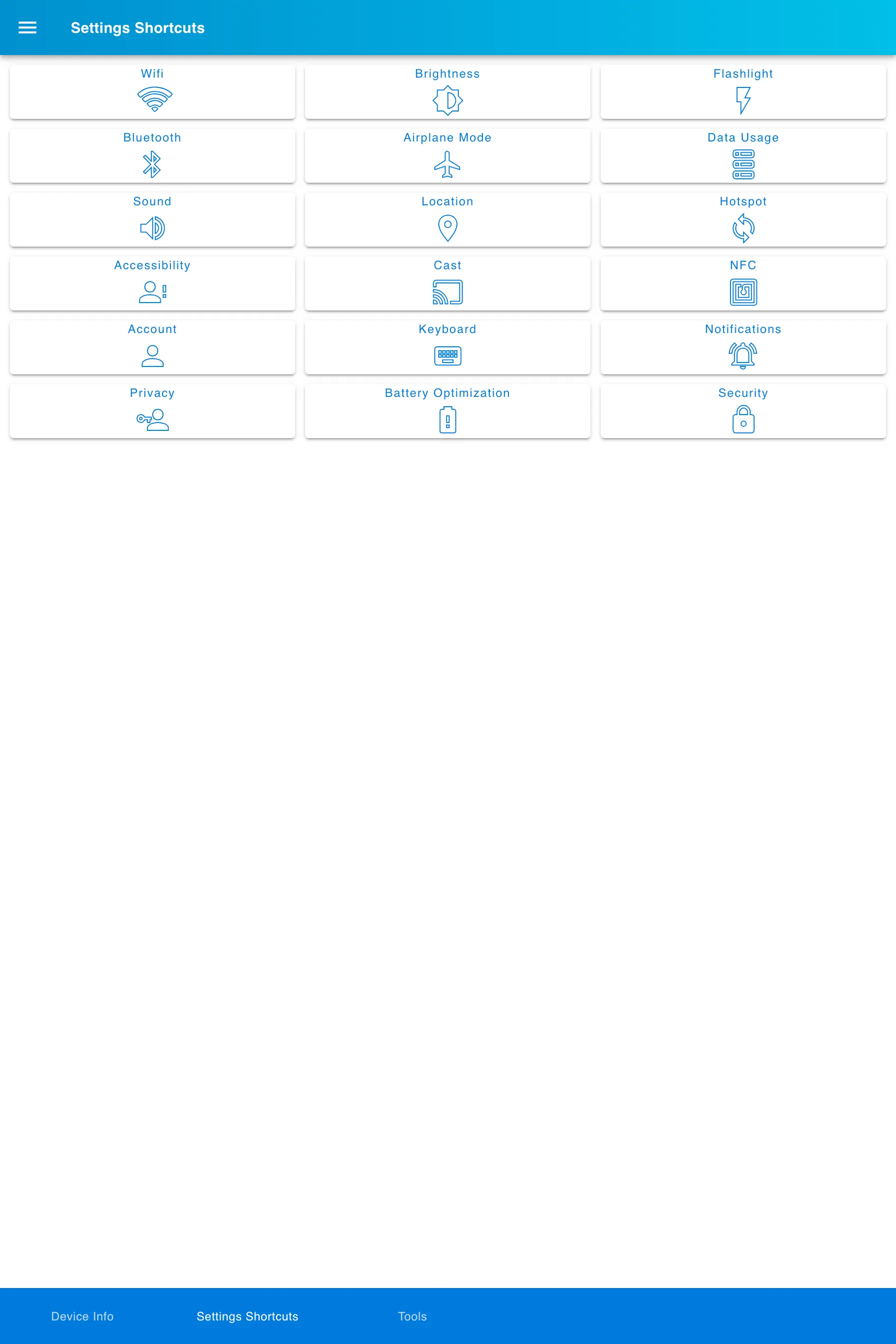 My Device Settings | Indus Appstore | Screenshot