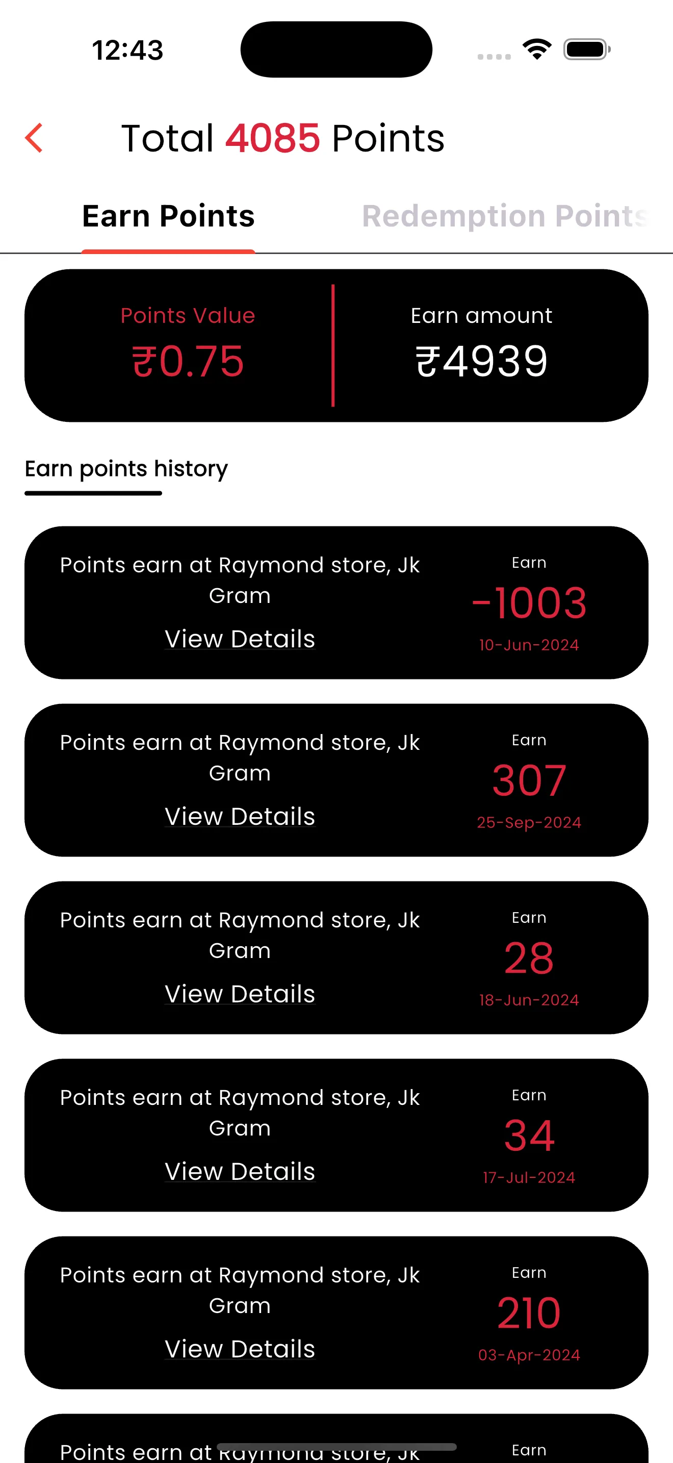 Raymond Rewards | Indus Appstore | Screenshot