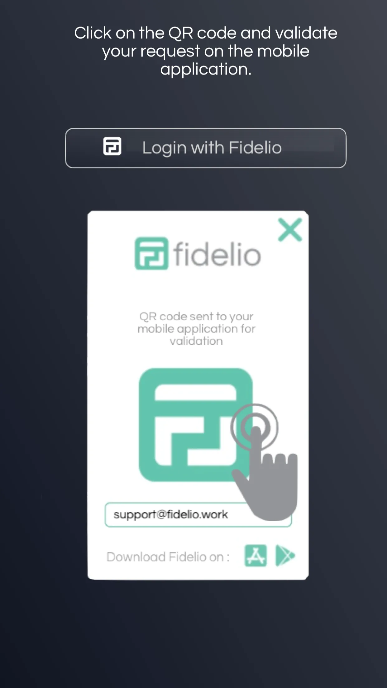 Fidelio Password-less Login | Indus Appstore | Screenshot