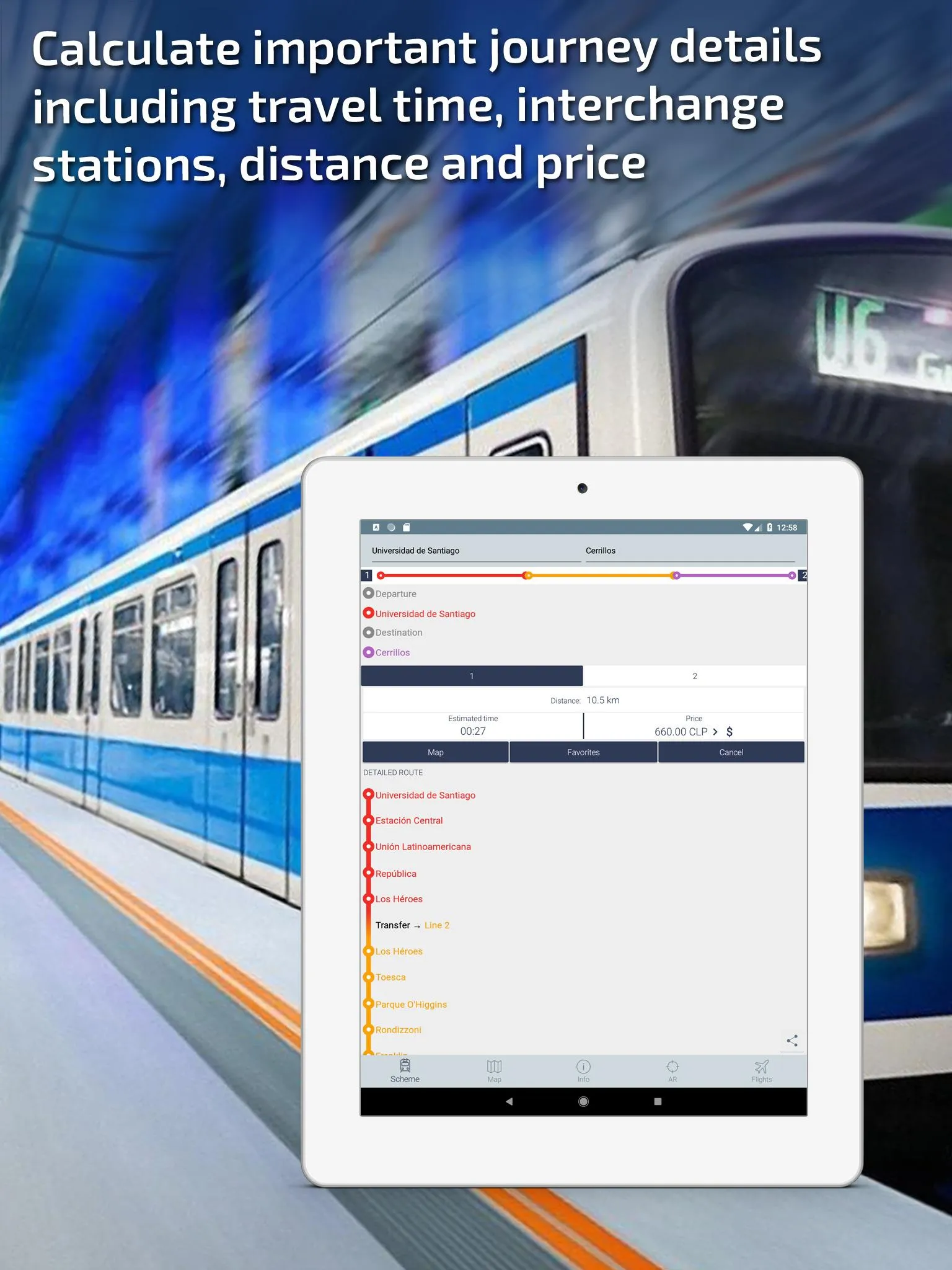 Santiago Metro Guide & Planner | Indus Appstore | Screenshot