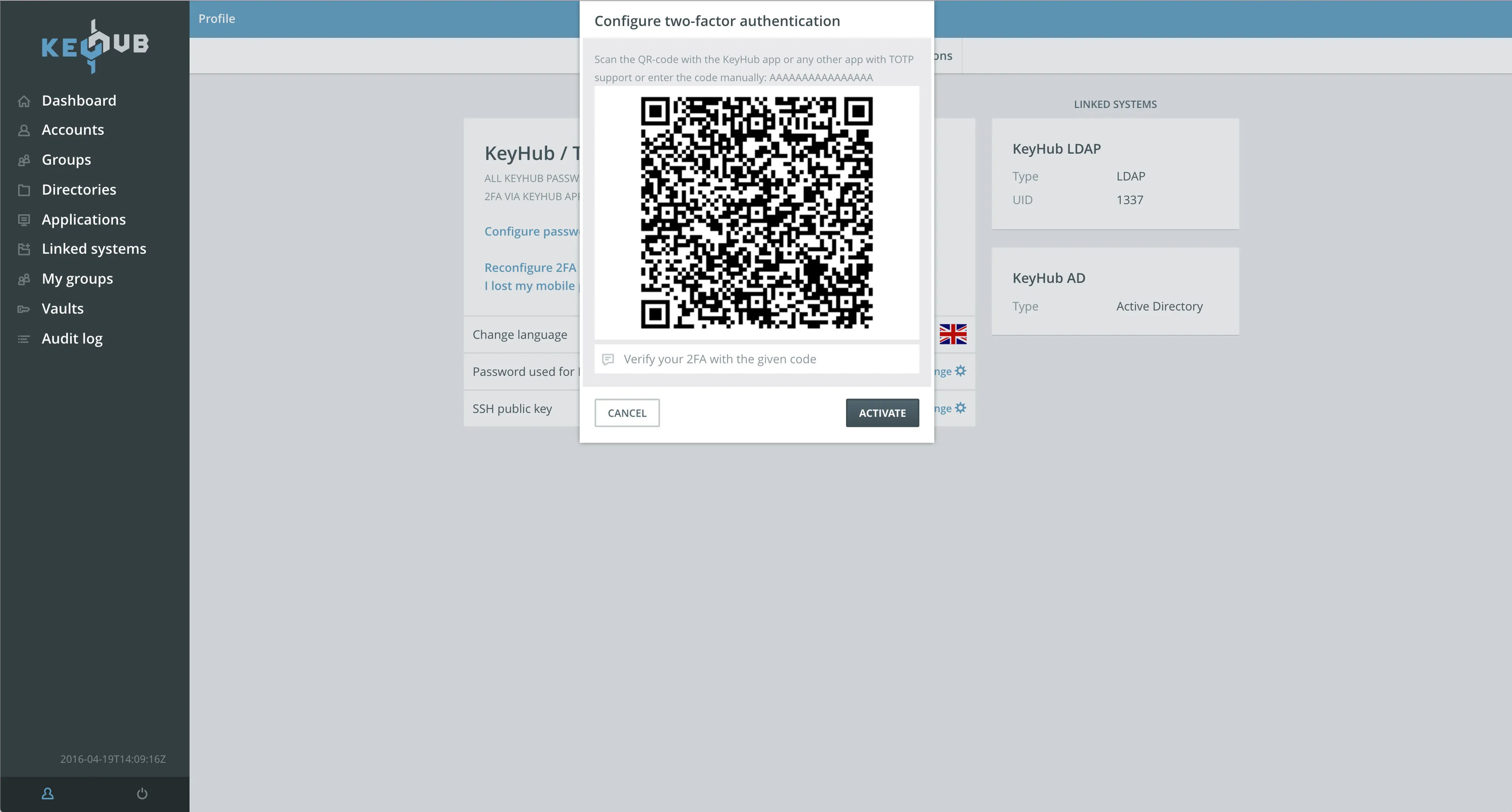 KeyHub 2FA | Indus Appstore | Screenshot