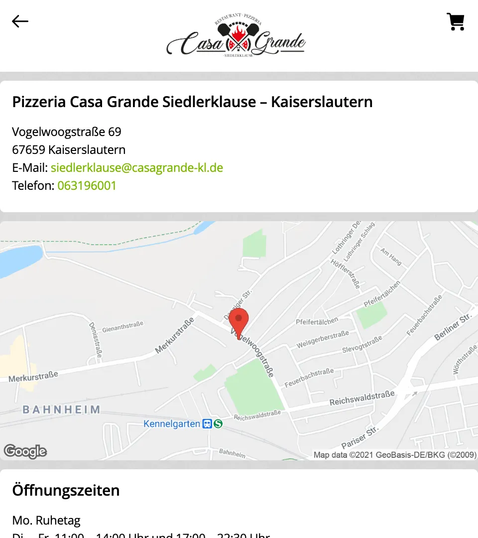 Pizzeria Casa Grande Kaisersl. | Indus Appstore | Screenshot