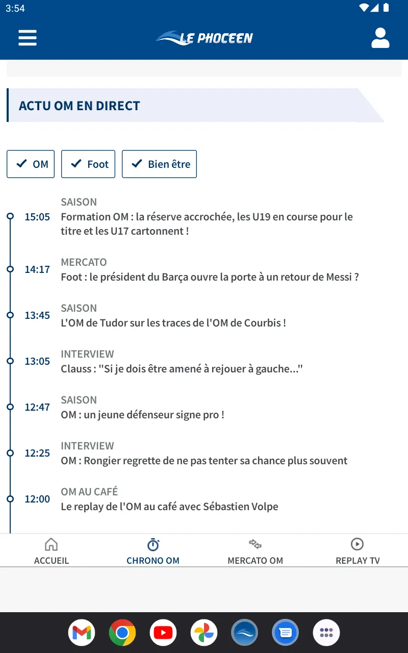 LePhoceen.fr : Actu OM 24h/24 | Indus Appstore | Screenshot