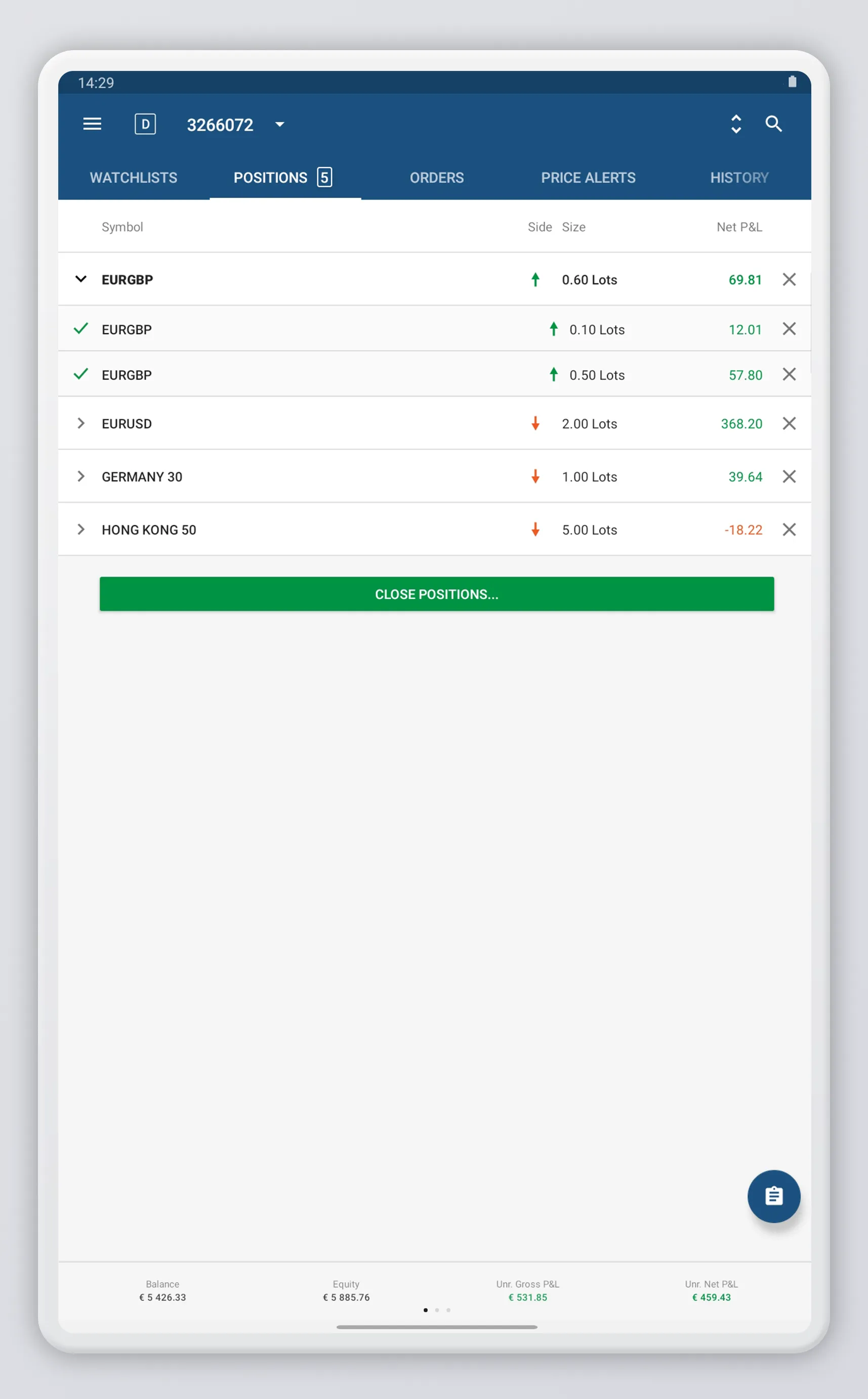 CFI cTrader | Indus Appstore | Screenshot