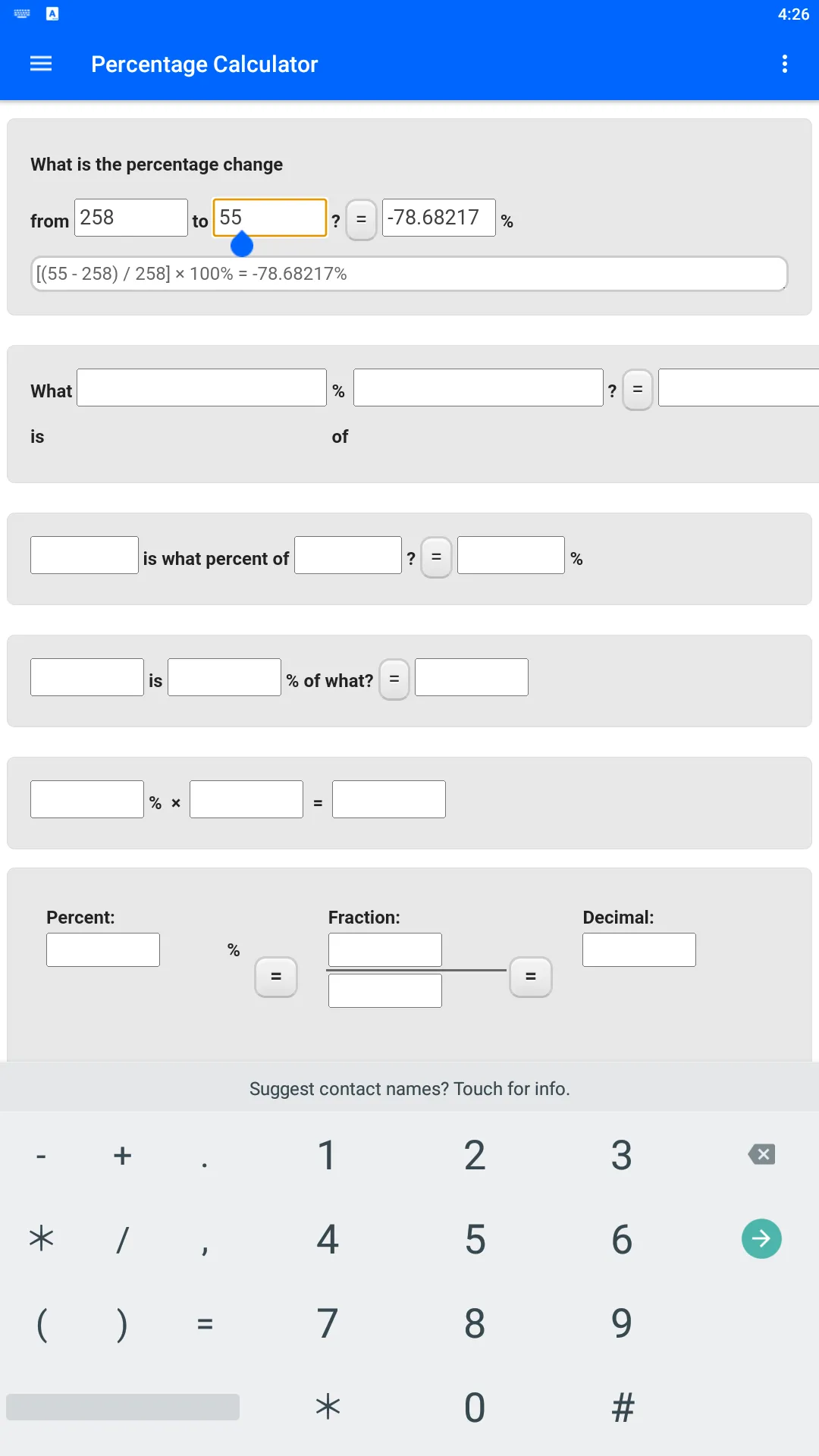 Percentage Calculator | Indus Appstore | Screenshot