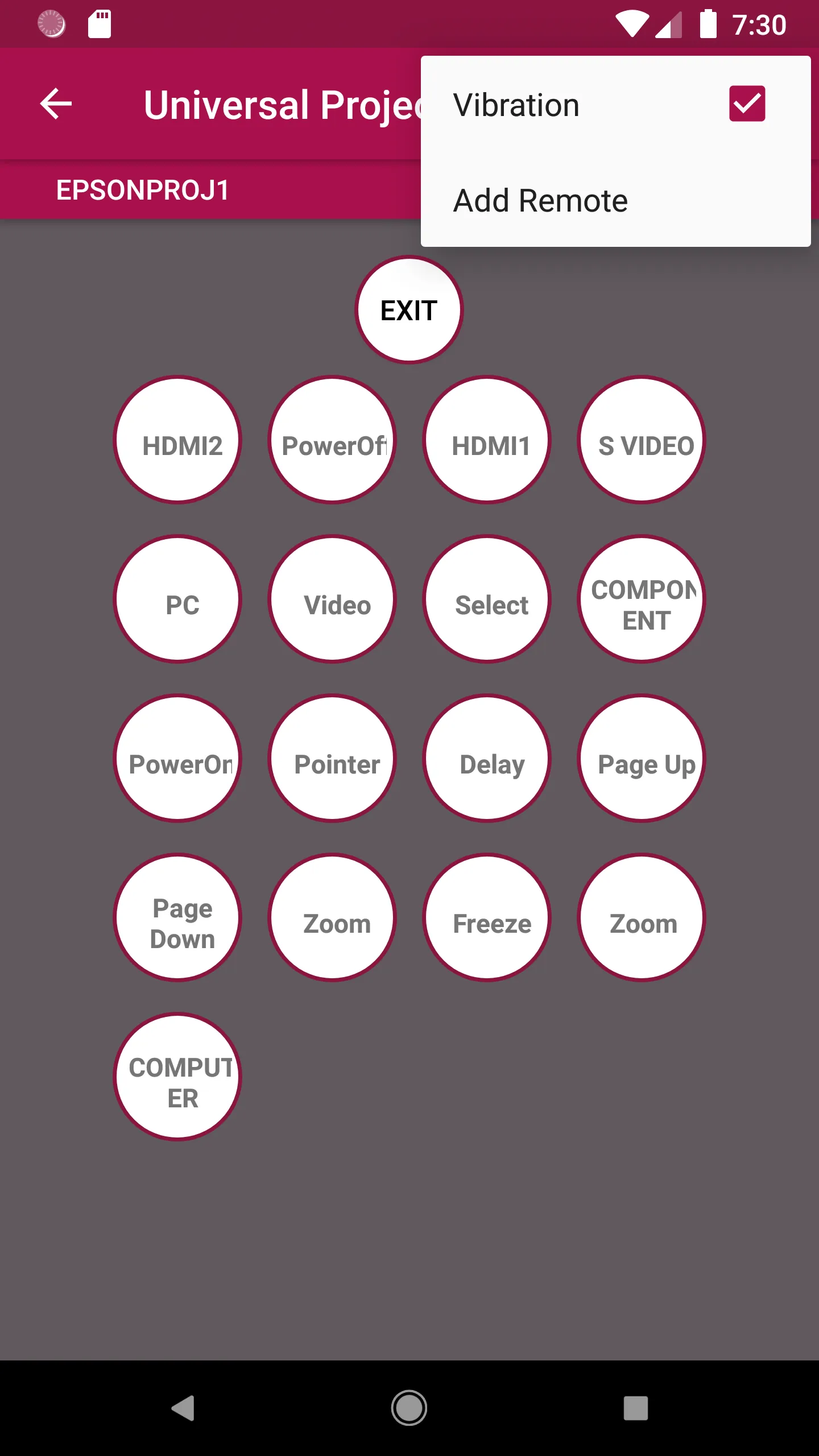 Universal Projector Remote Con | Indus Appstore | Screenshot