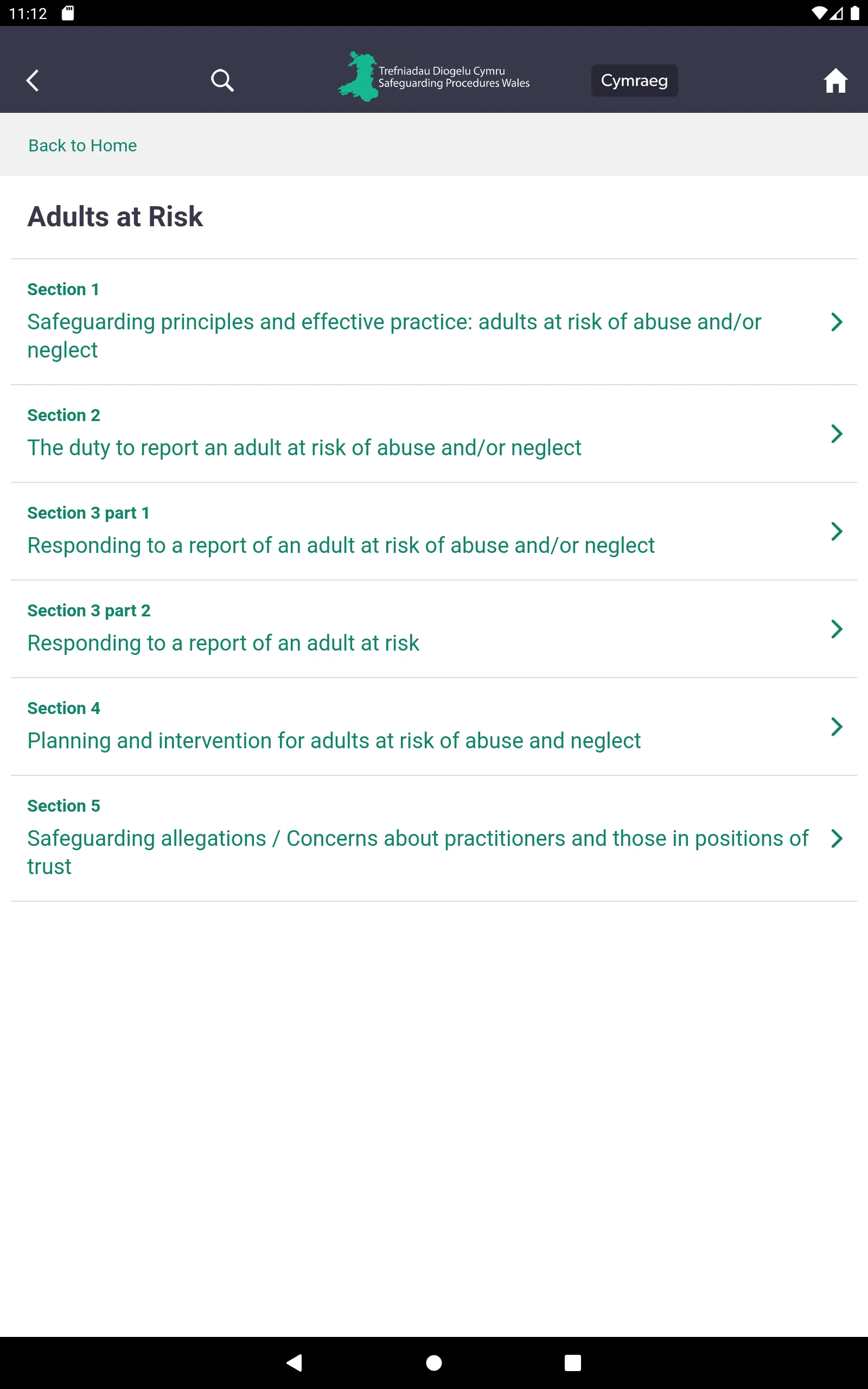 Wales Safeguarding Procedures | Indus Appstore | Screenshot