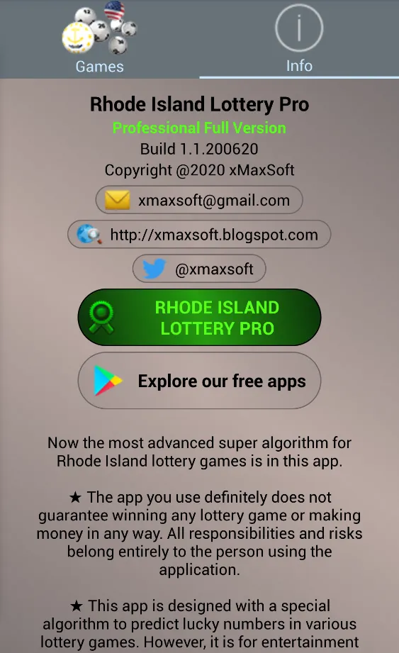 Rhode Island Lottery:Algorithm | Indus Appstore | Screenshot