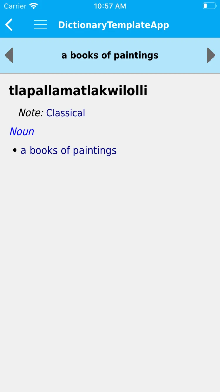 Trilingual Nahuatl Dictionary | Indus Appstore | Screenshot