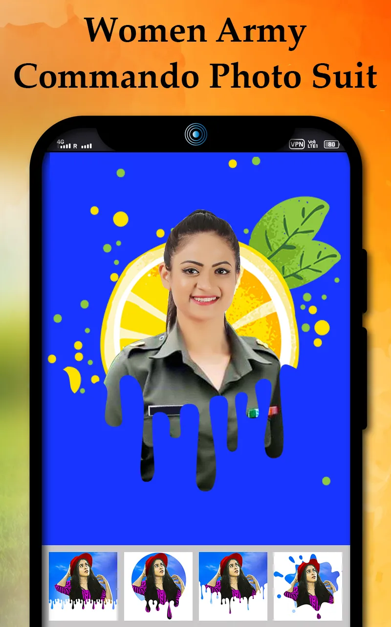 Women army commando photo suit | Indus Appstore | Screenshot