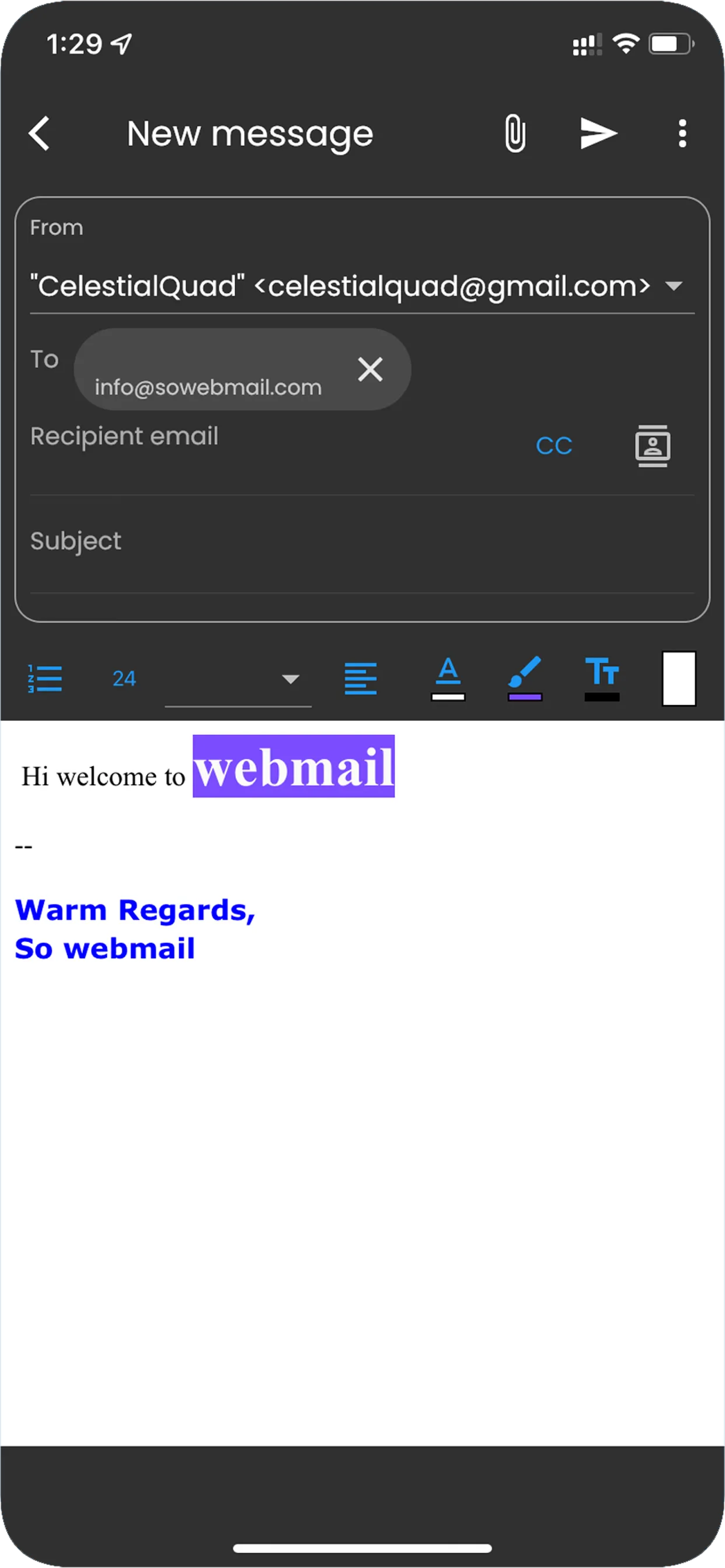 Webmail - Lite | Indus Appstore | Screenshot