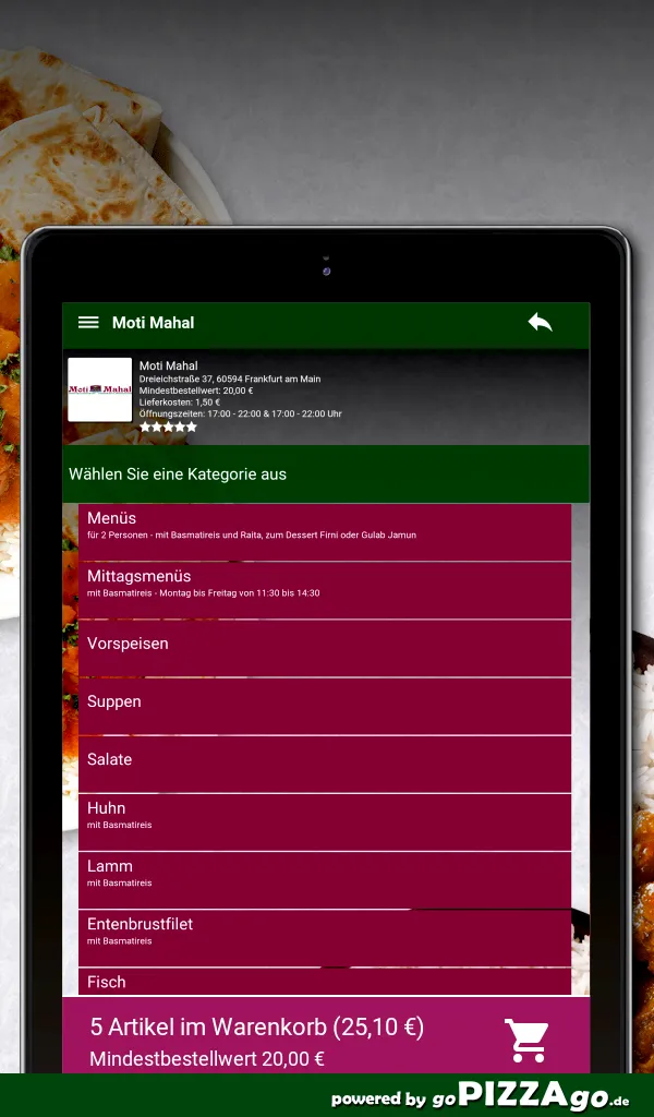 Moti Mahal Frankfurt am Main | Indus Appstore | Screenshot