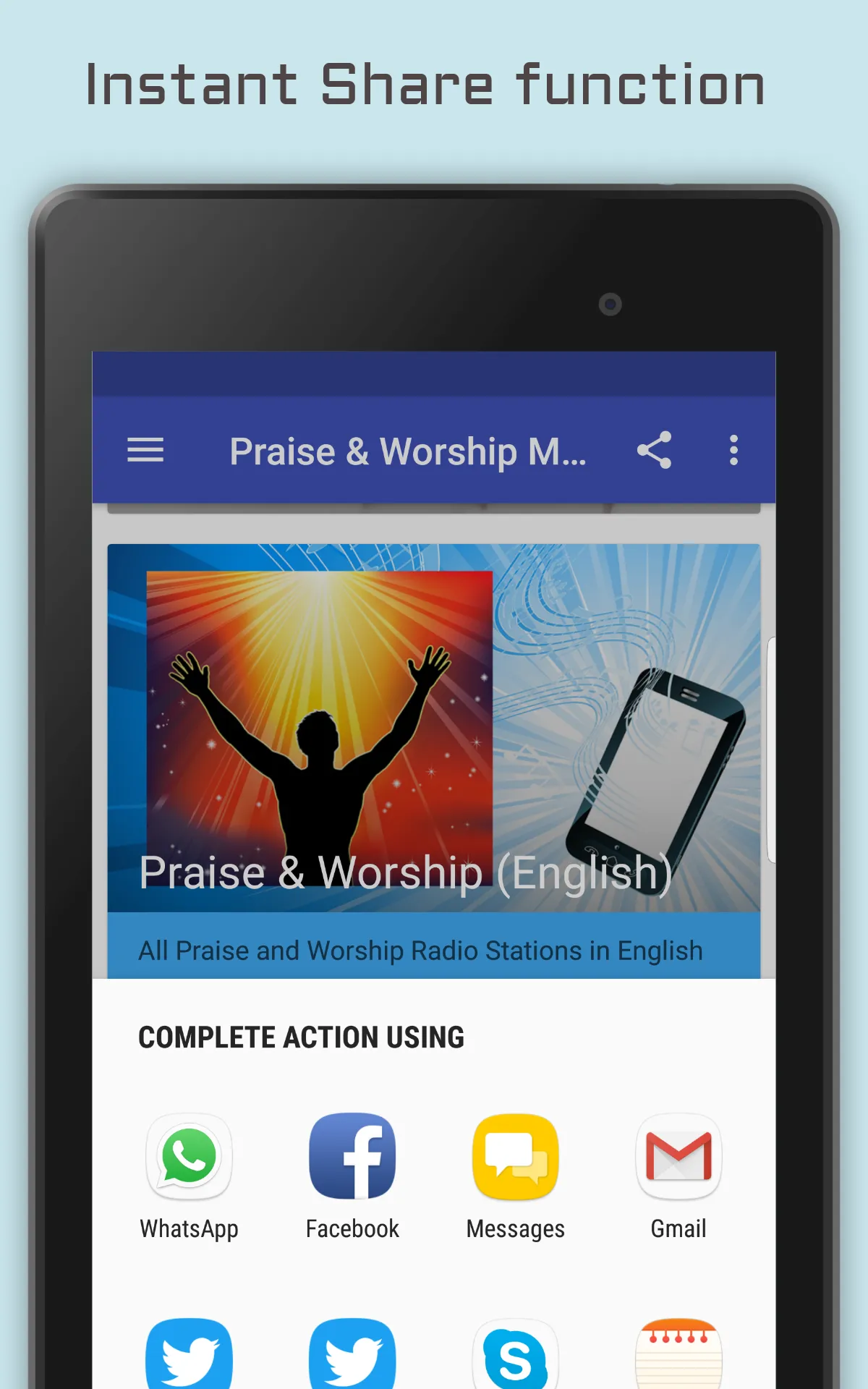 Praise & Worship Music Radio | Indus Appstore | Screenshot