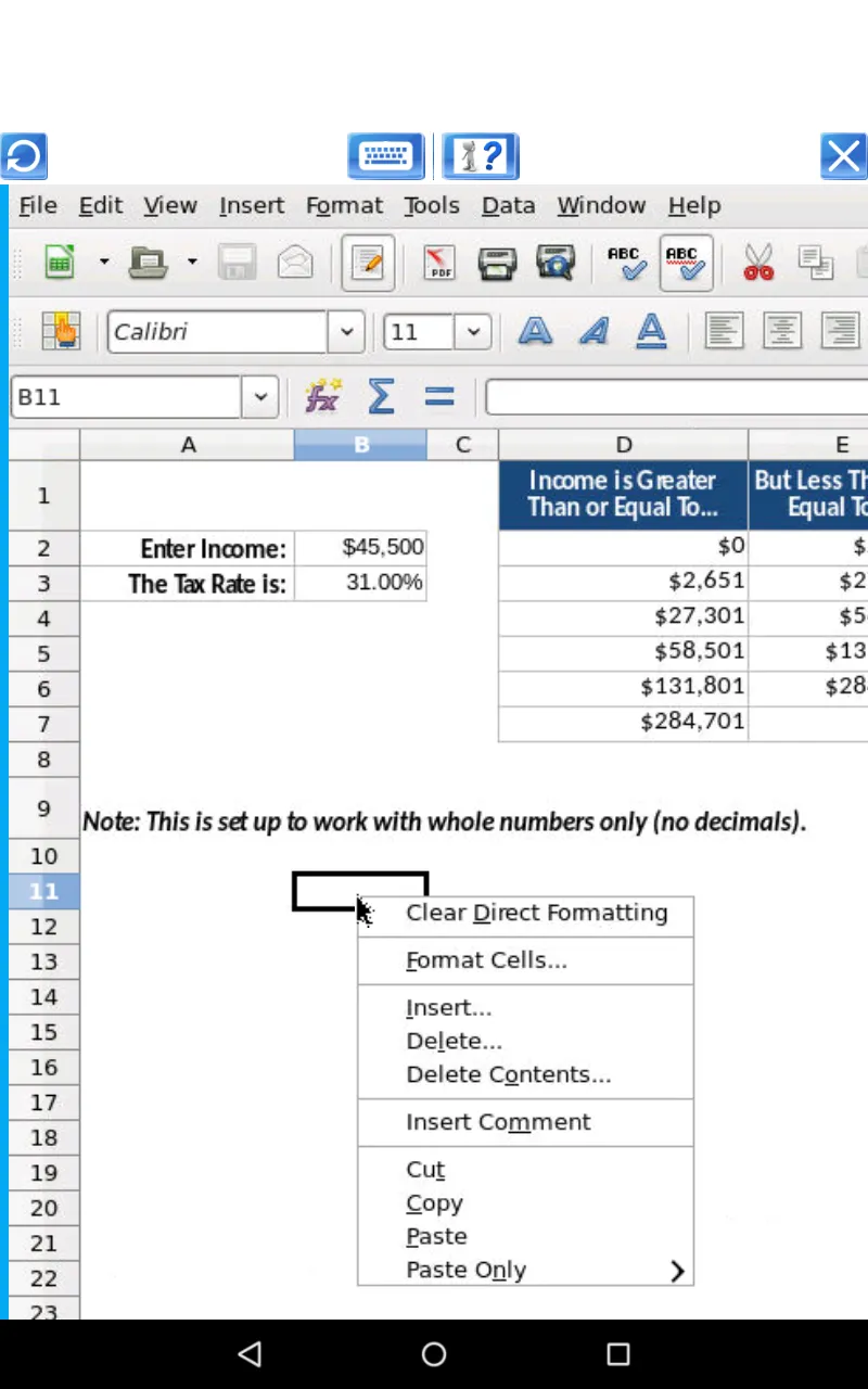 AndroCalc Spreadsheet editor f | Indus Appstore | Screenshot