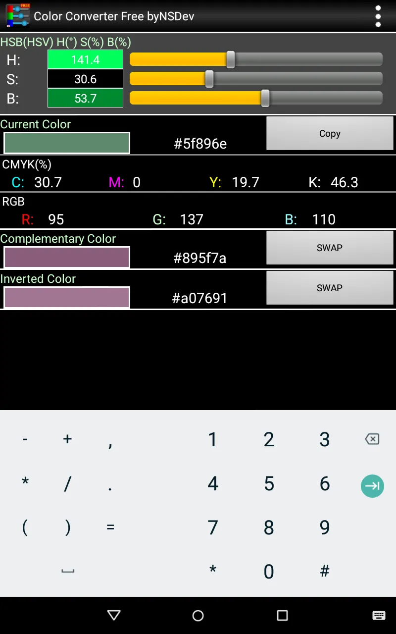 Color Converter byNSDev | Indus Appstore | Screenshot