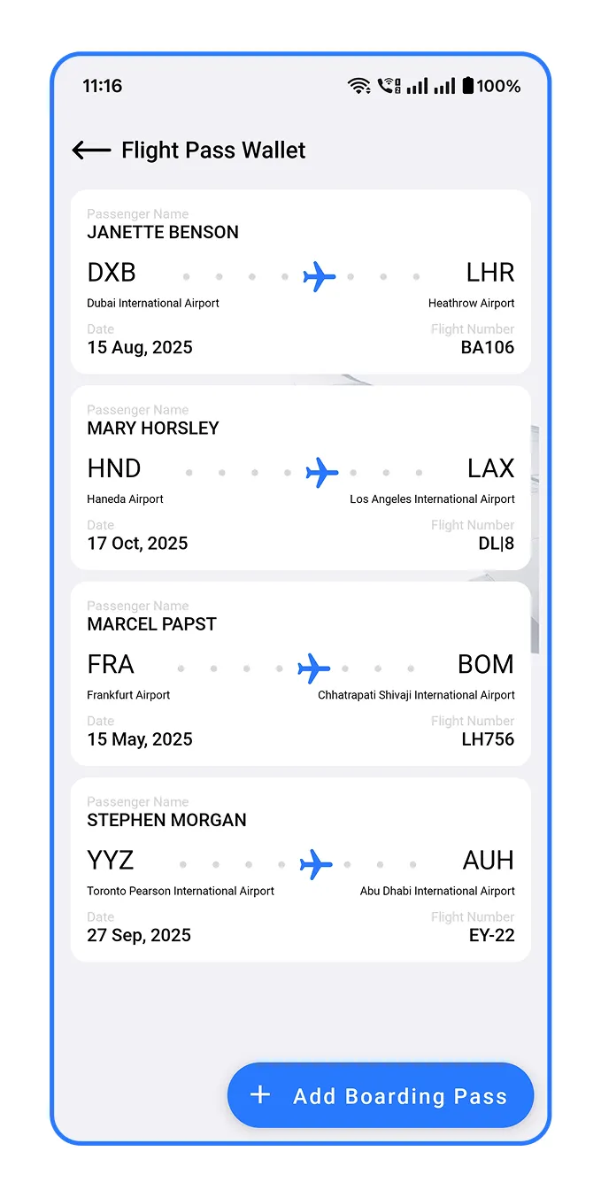 Flight Boarding Pass | Indus Appstore | Screenshot