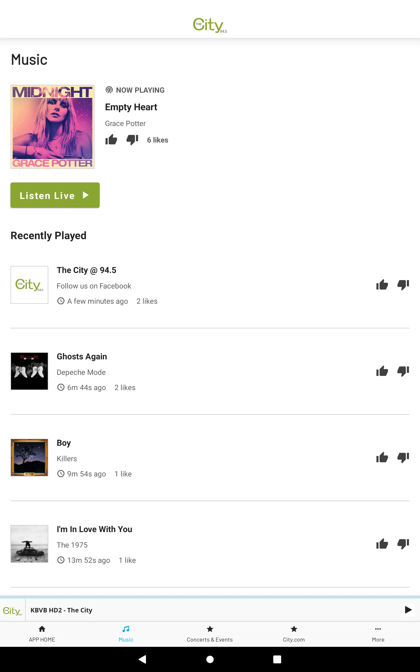 The City 94.5 | Indus Appstore | Screenshot