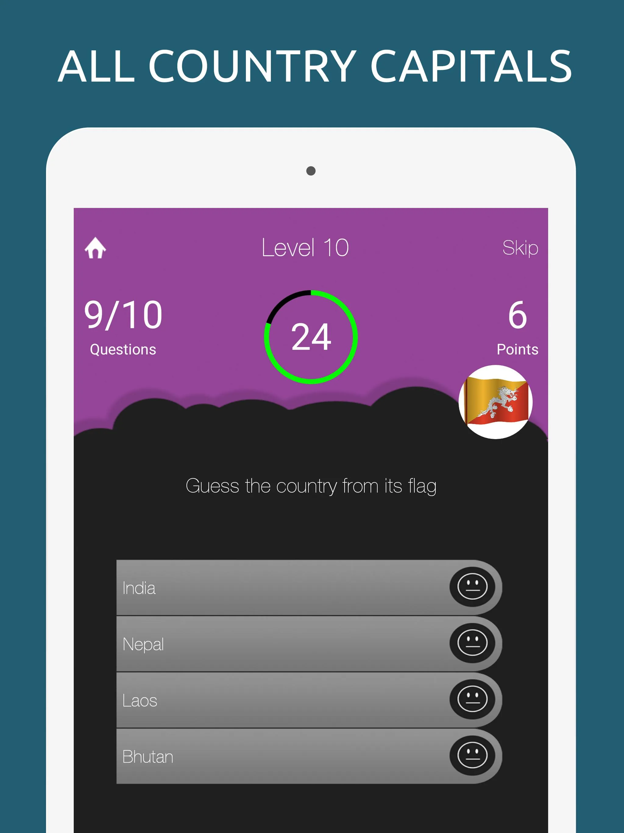 World Country Flags Quiz Test | Indus Appstore | Screenshot