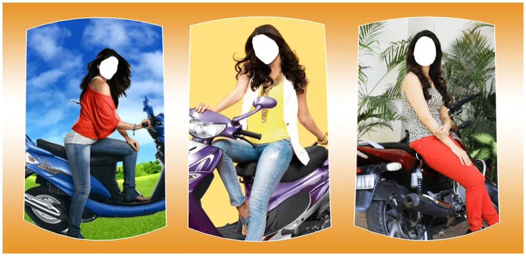 Women Bike Photo Montage | Indus Appstore | Screenshot