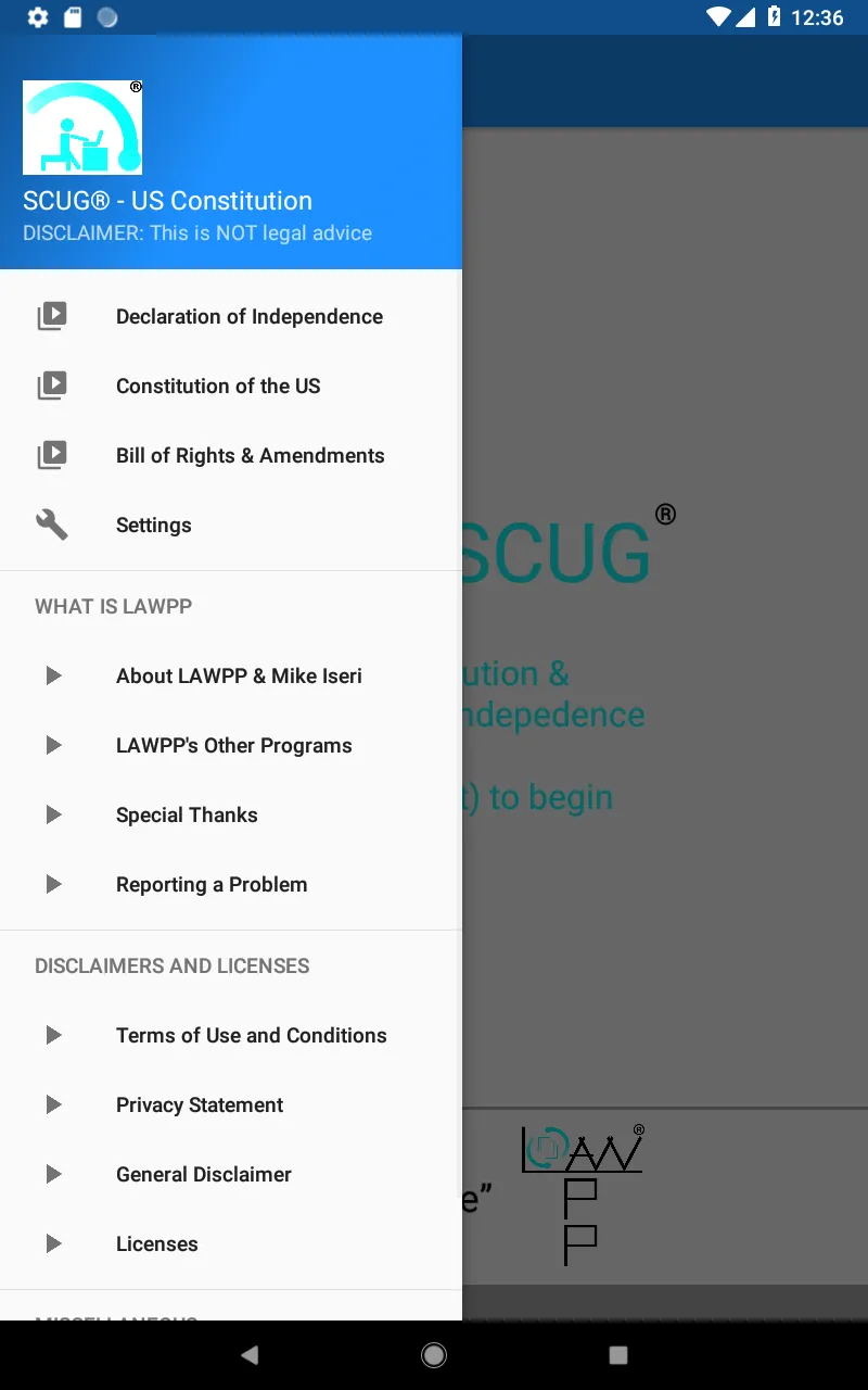 SCUG - US Constitution - Voice | Indus Appstore | Screenshot