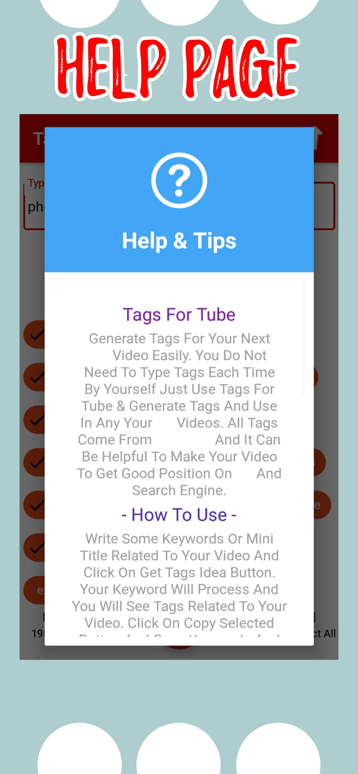 Easy Tag Generator For Video | Indus Appstore | Screenshot