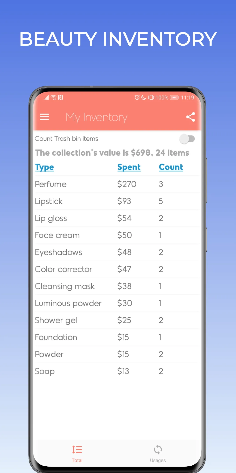 Beautistics: Makeup Organizer | Indus Appstore | Screenshot