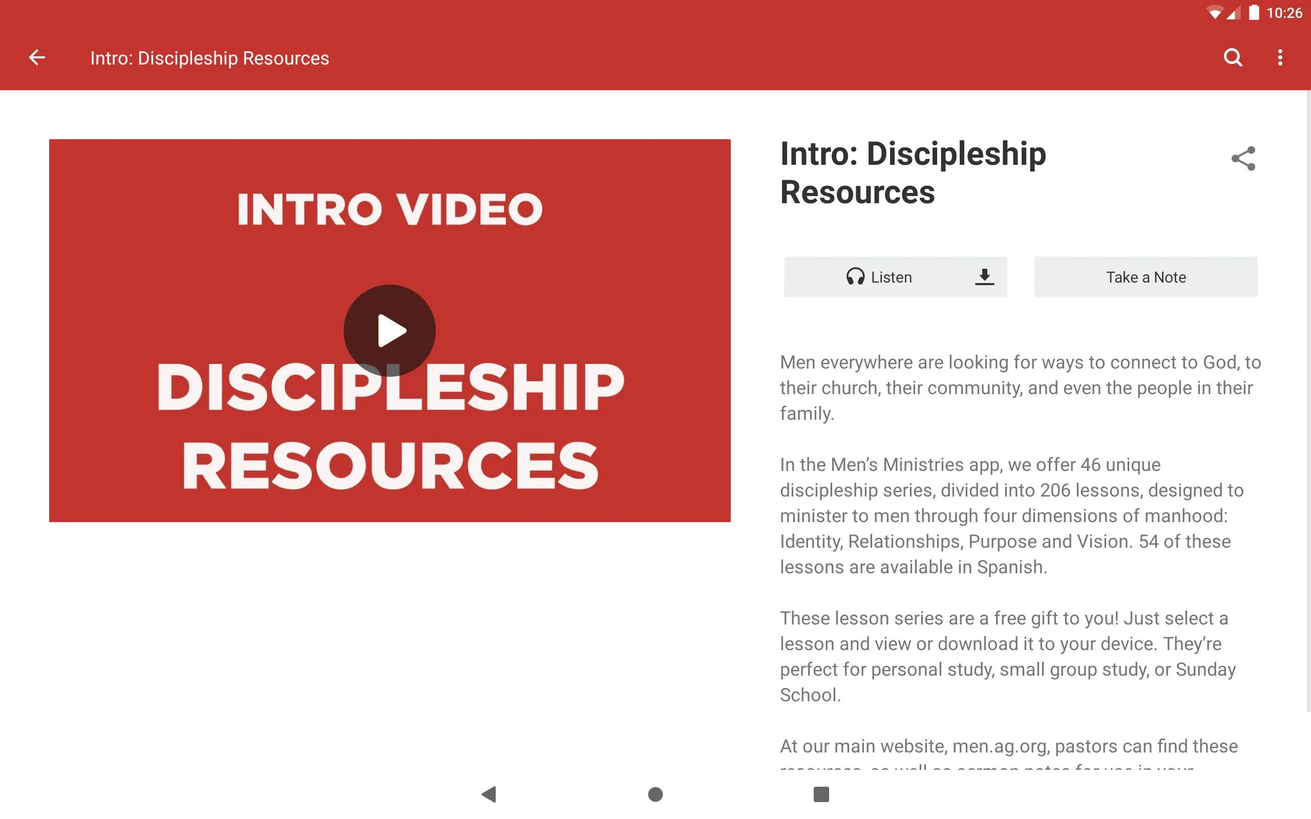 Mens Ministries | Indus Appstore | Screenshot