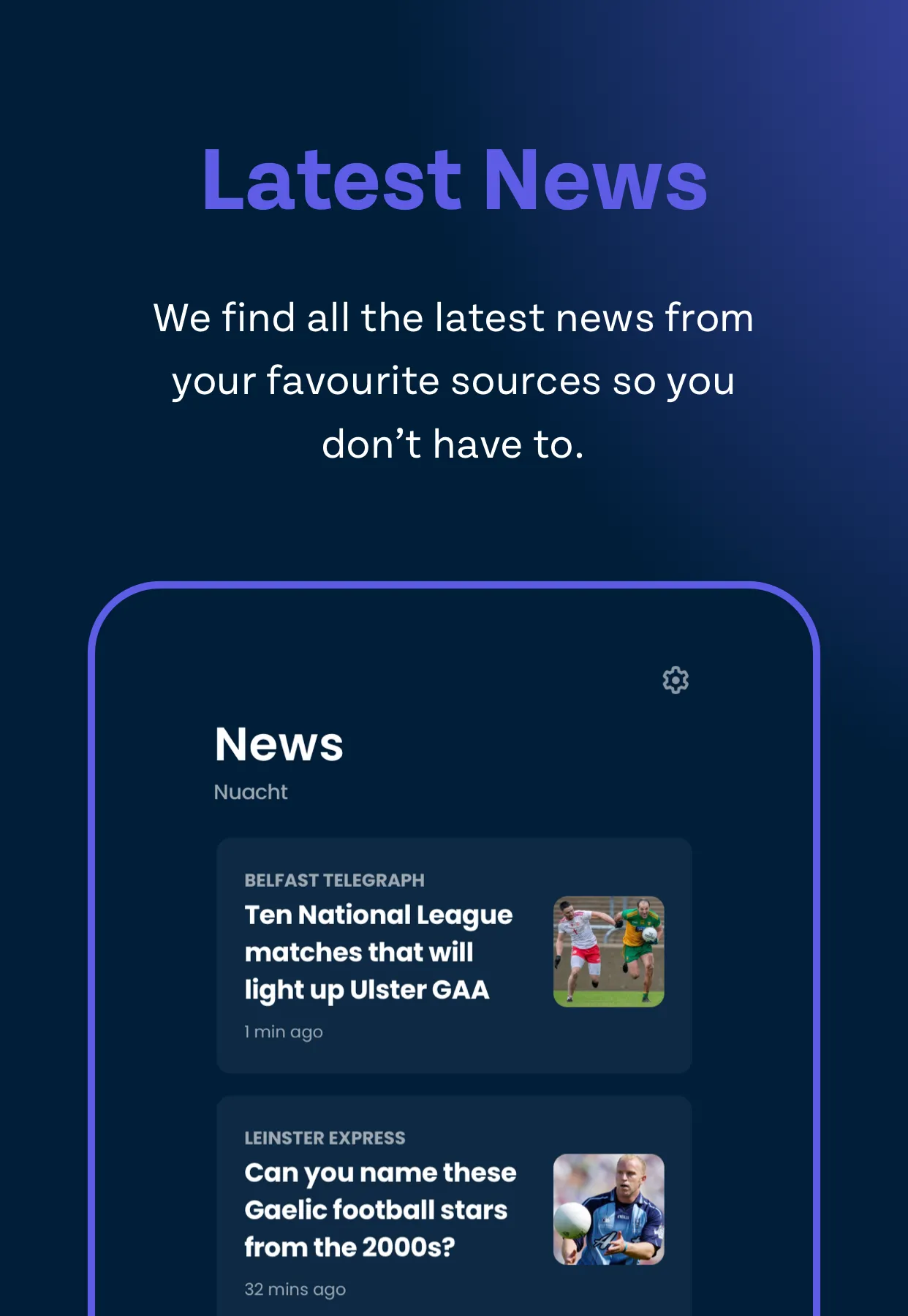 Gaelsport - GAA, LGFA, Camogie | Indus Appstore | Screenshot