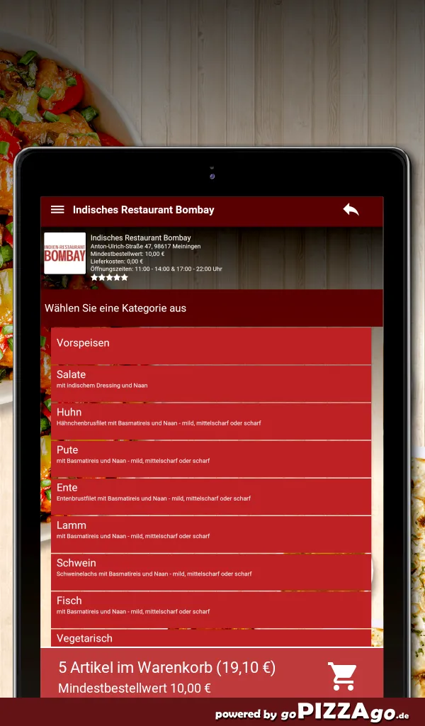 Indisches Restaurant Bombay Me | Indus Appstore | Screenshot