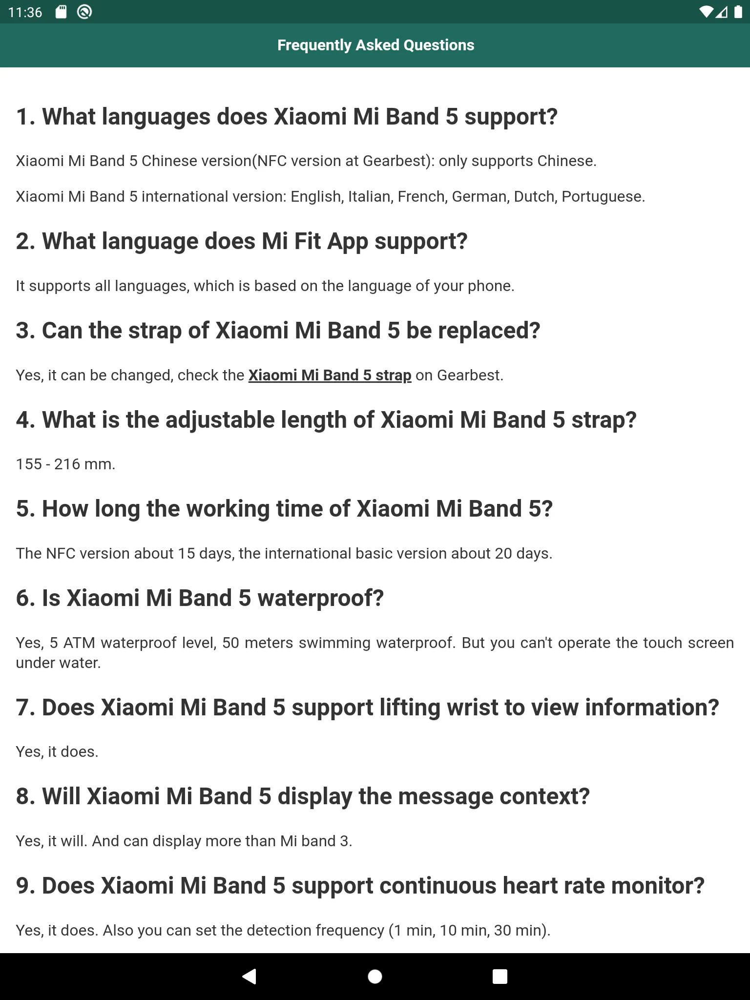 User Guide for Mi Band 5 | Indus Appstore | Screenshot