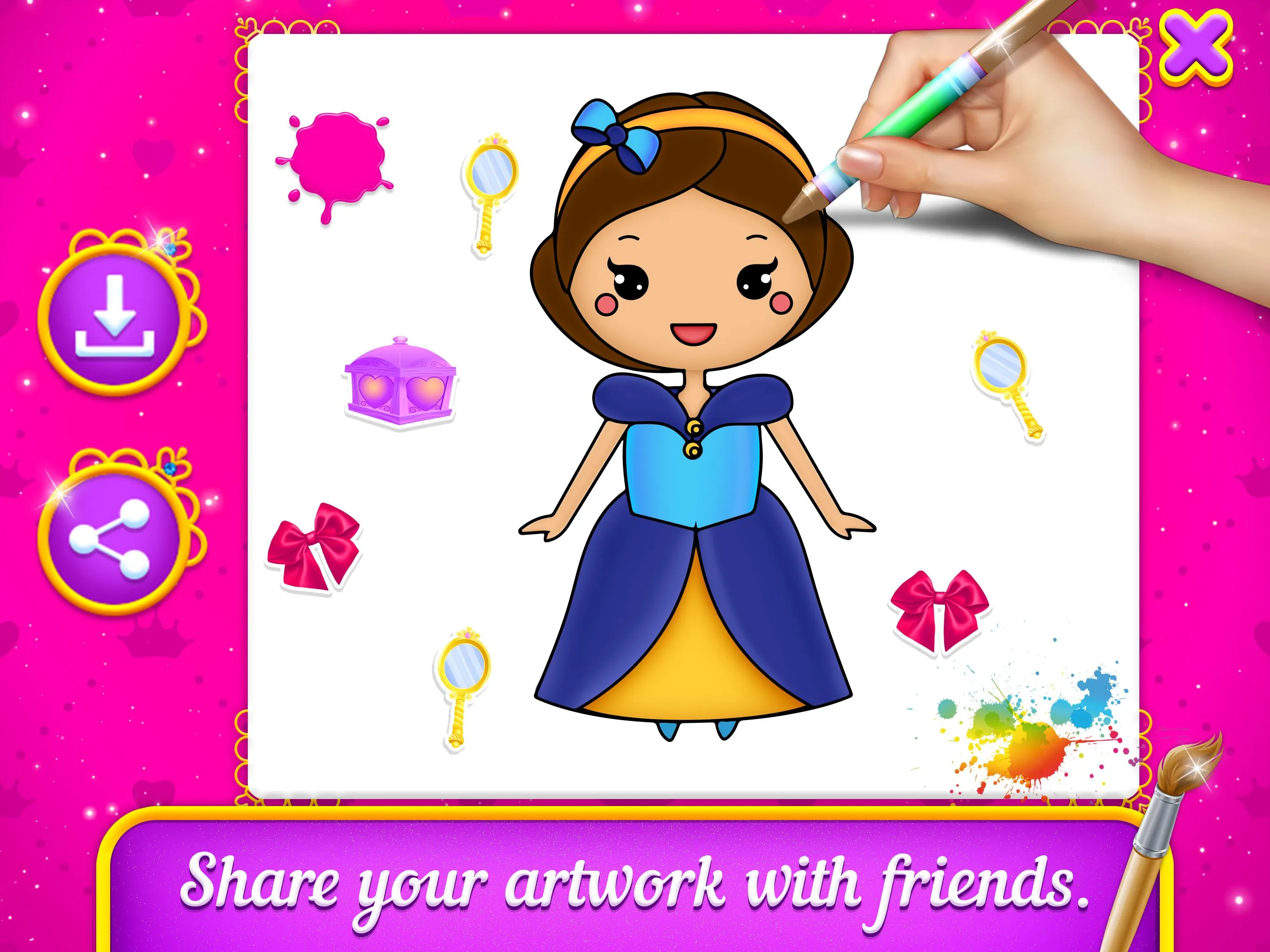 Princess coloring book for kid | Indus Appstore | Screenshot