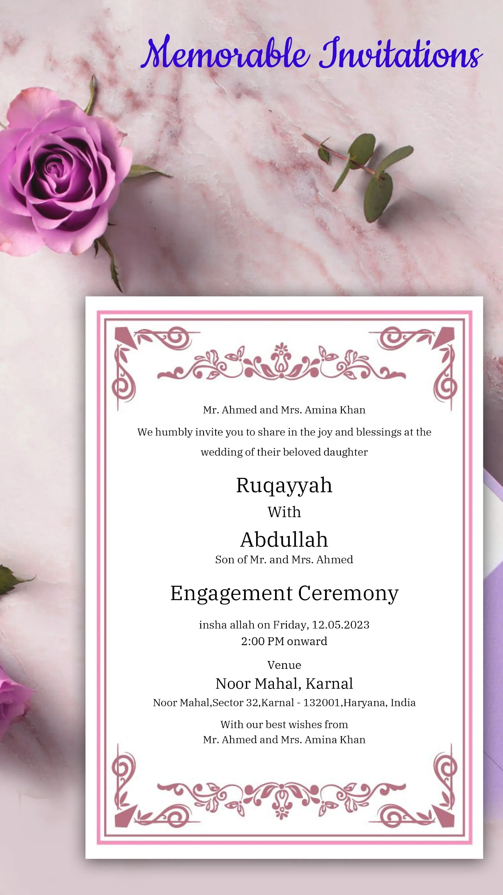 Wedding Invitation Maker | Indus Appstore | Screenshot