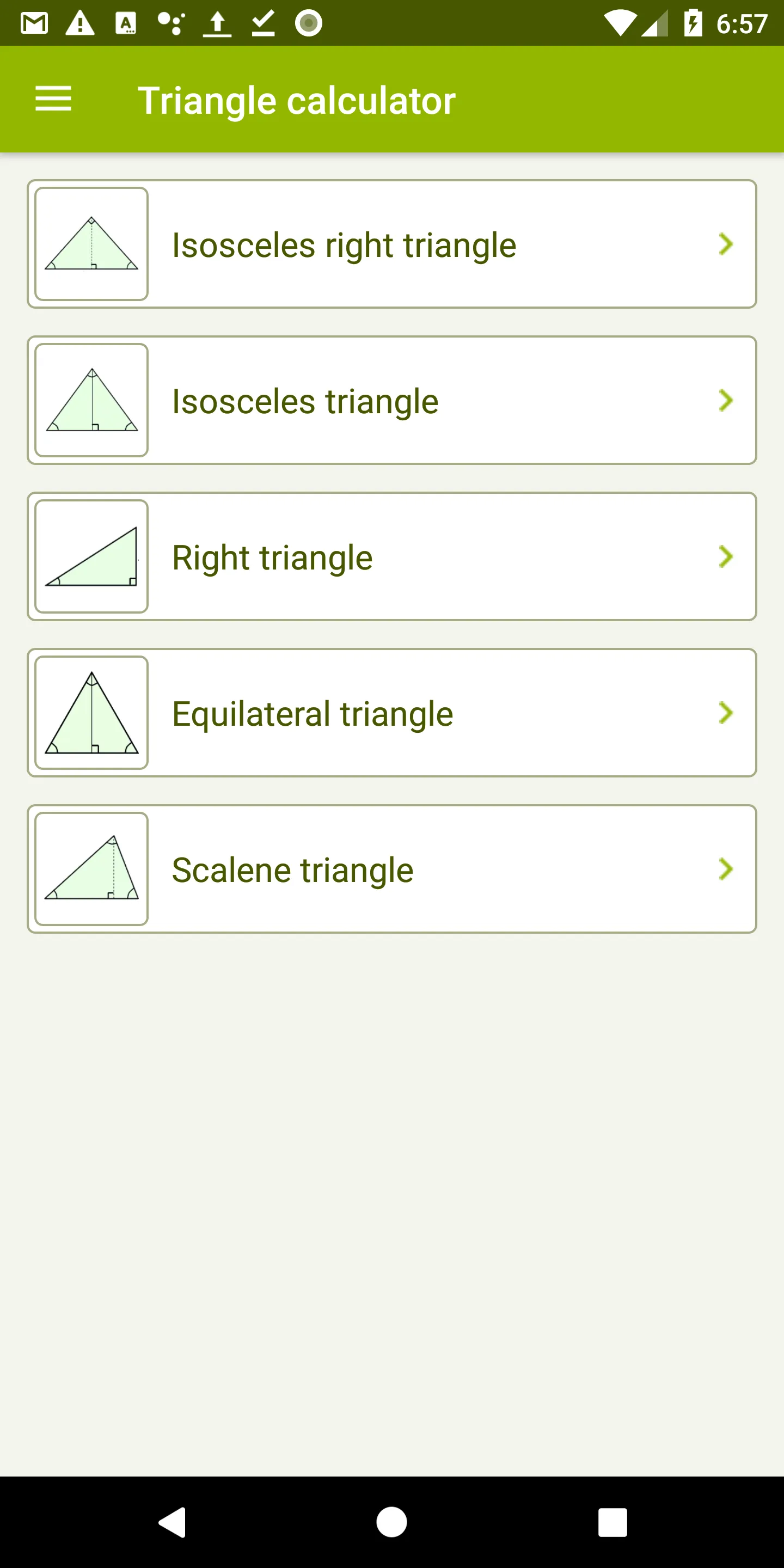 Triangle Calculator - Pro | Indus Appstore | Screenshot