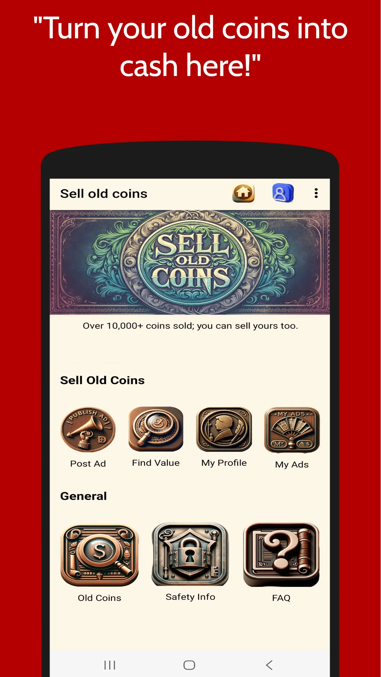 Sell old coins online | Indus Appstore | Screenshot