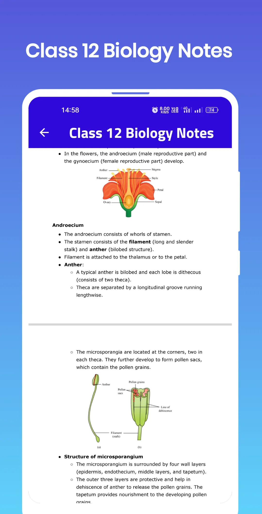 Class 12 Biology Notes | Indus Appstore | Screenshot