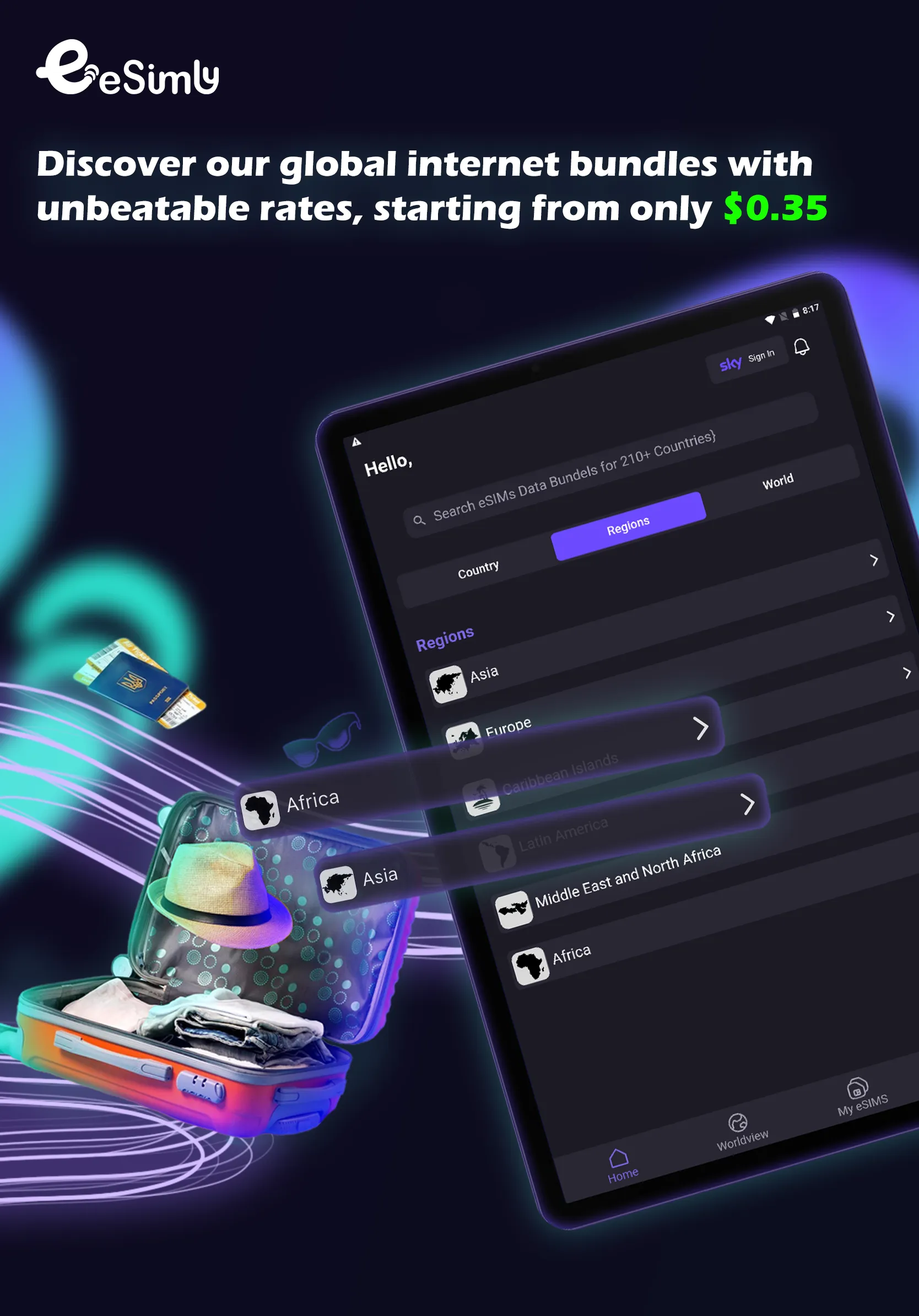 eSimly: eSIM Internet & Travel | Indus Appstore | Screenshot